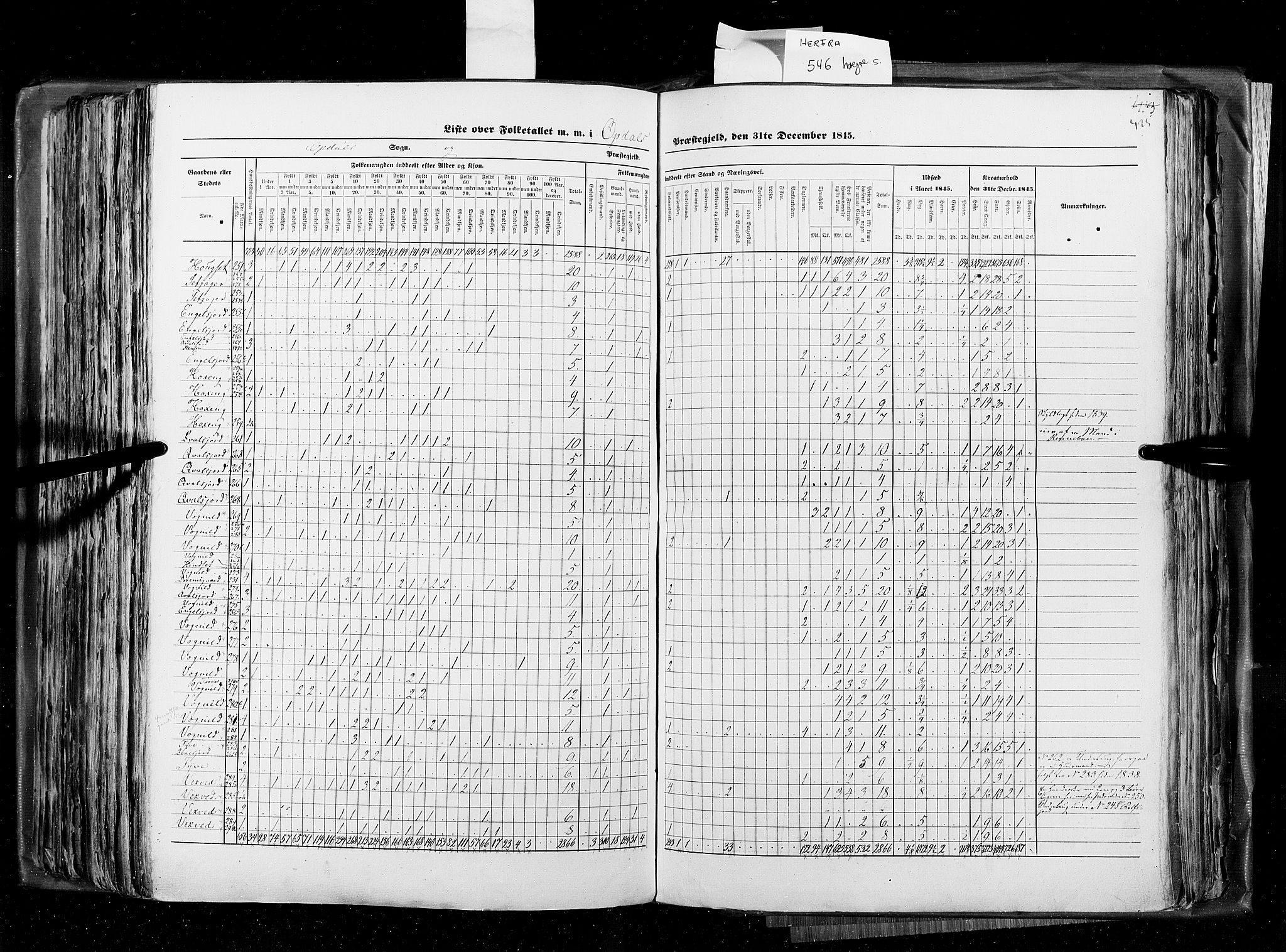 RA, Census 1845, vol. 8: Romsdal amt og Søndre Trondhjems amt, 1845, p. 425