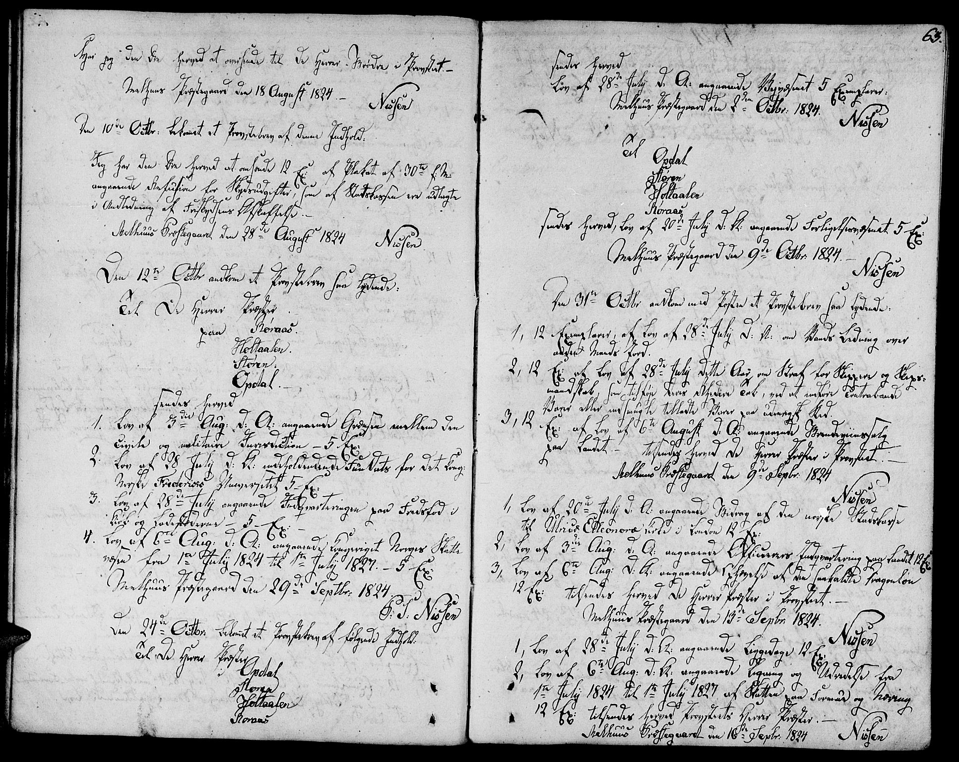 Ministerialprotokoller, klokkerbøker og fødselsregistre - Sør-Trøndelag, SAT/A-1456/685/L0953: Parish register (official) no. 685A02, 1805-1816, p. 63