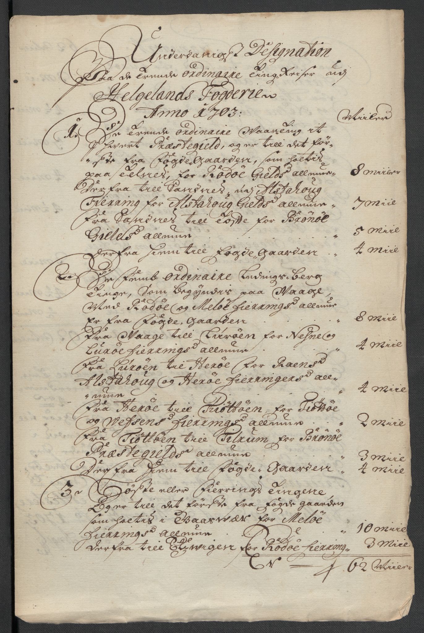 Rentekammeret inntil 1814, Reviderte regnskaper, Fogderegnskap, RA/EA-4092/R65/L4508: Fogderegnskap Helgeland, 1702-1705, p. 223