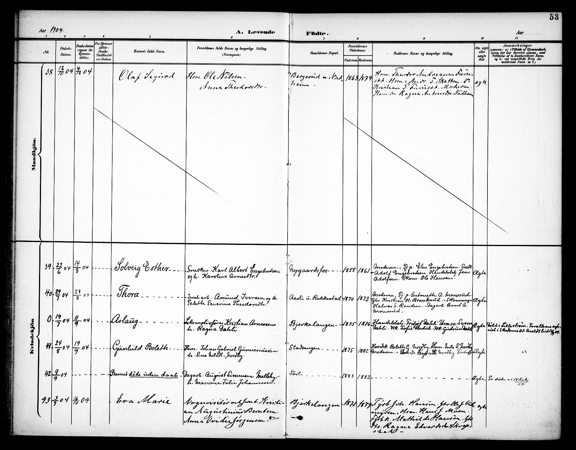 Høland prestekontor Kirkebøker, AV/SAO-A-10346a/F/Fa/L0015: Parish register (official) no. I 15, 1897-1912, p. 53