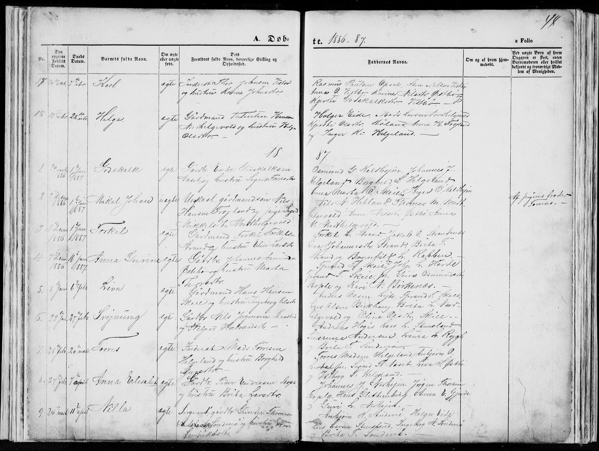 Vikedal sokneprestkontor, SAST/A-101840/01/V: Parish register (copy) no. B 10, 1864-1926, p. 48