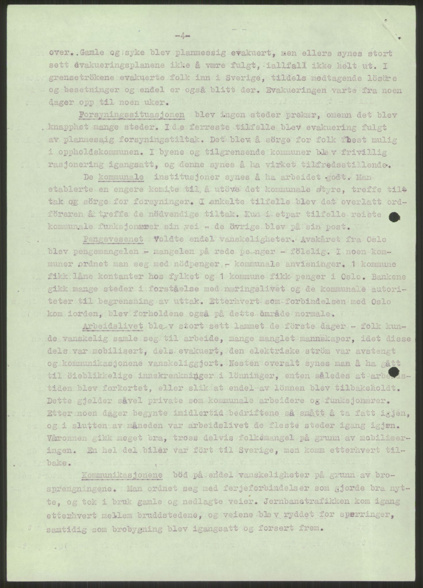 Forsvaret, Forsvarets krigshistoriske avdeling, AV/RA-RAFA-2017/Y/Ya/L0013: II-C-11-31 - Fylkesmenn.  Rapporter om krigsbegivenhetene 1940., 1940, p. 22