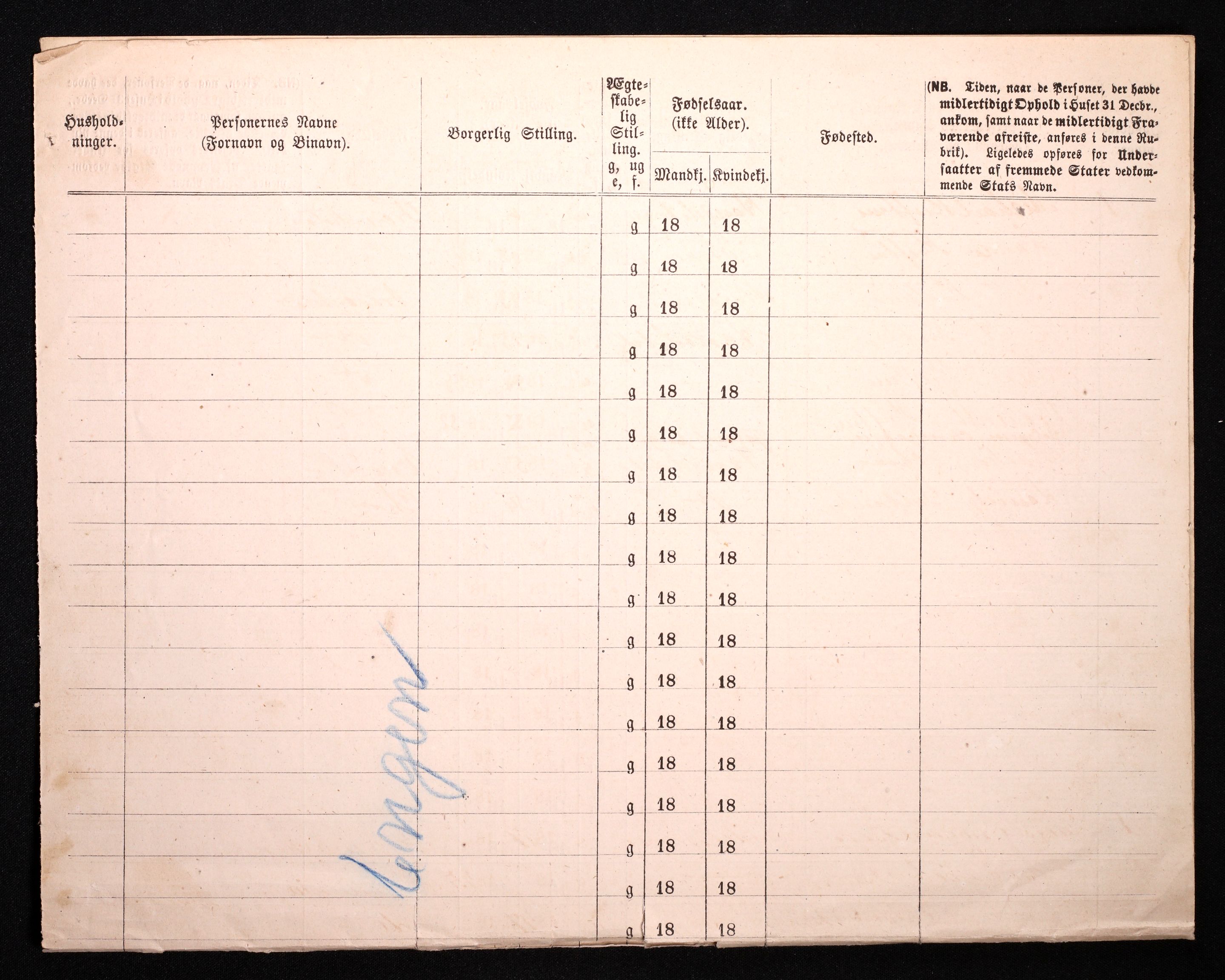 RA, 1870 census for 0301 Kristiania, 1870, p. 872