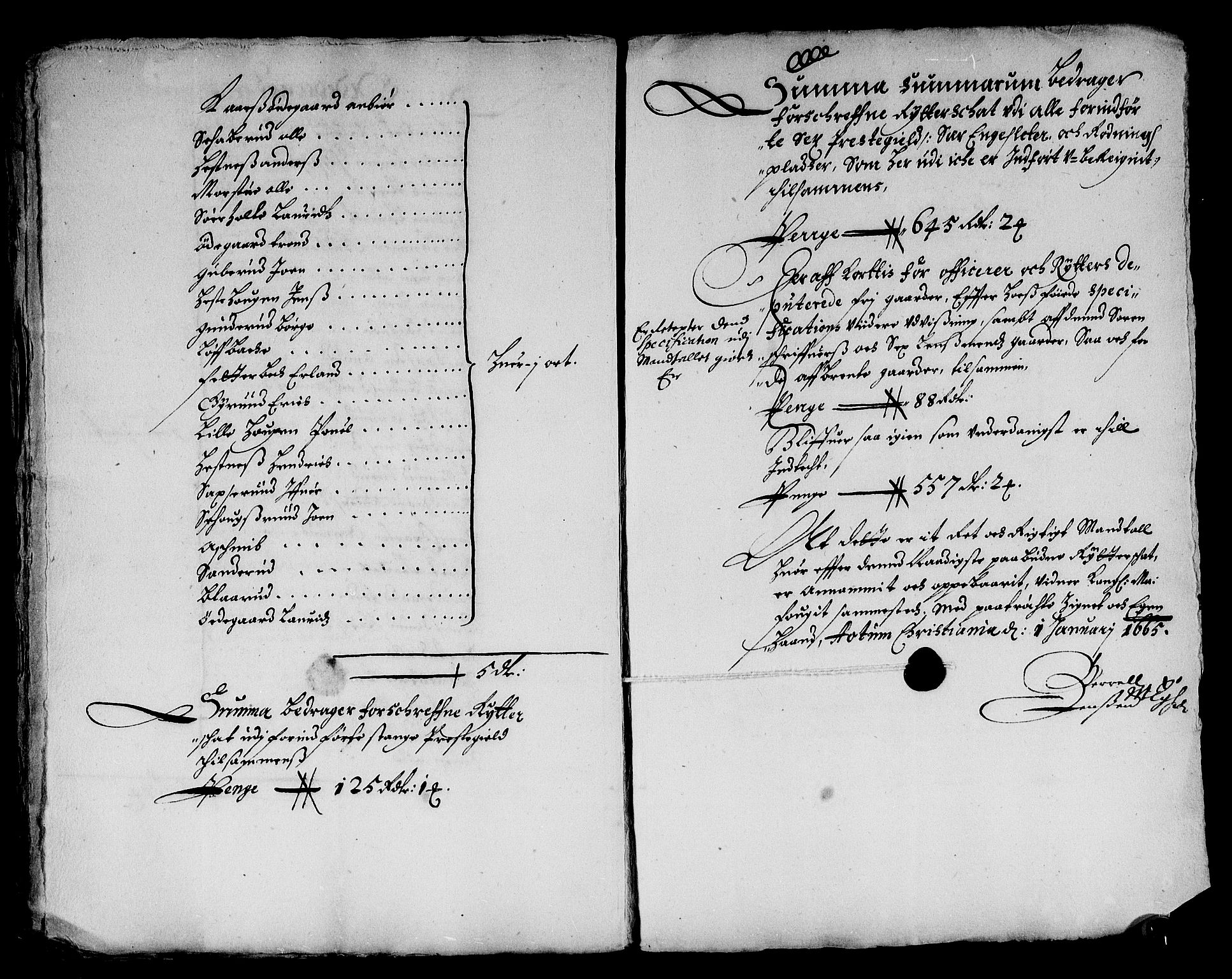 Rentekammeret inntil 1814, Reviderte regnskaper, Stiftamtstueregnskaper, Landkommissariatet på Akershus og Akershus stiftamt, AV/RA-EA-5869/R/Ra/L0025: Landkommissariatet på Akershus, 1664
