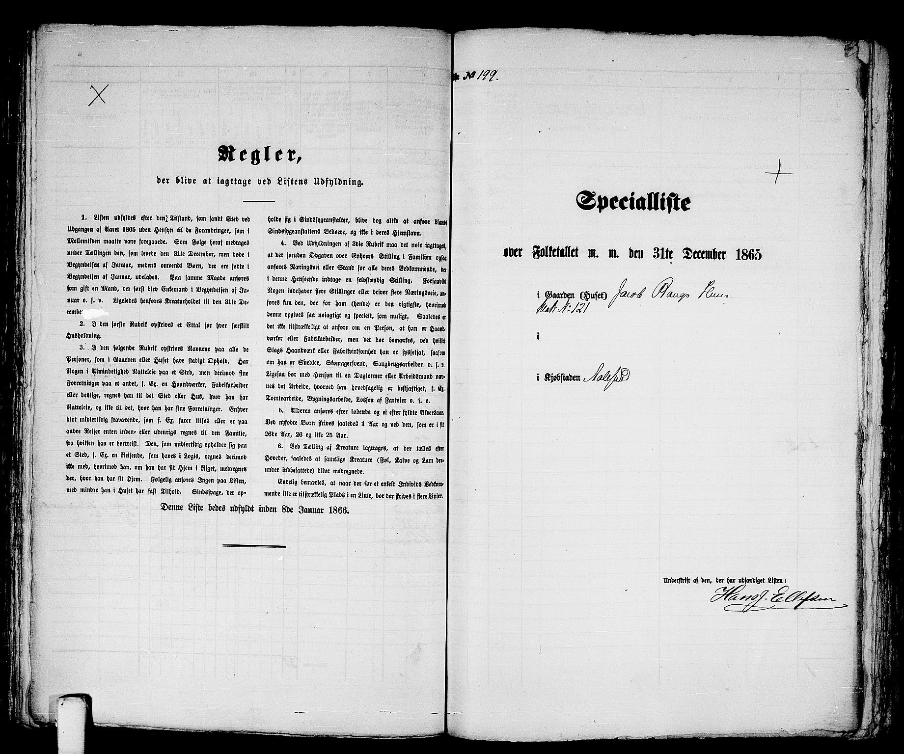 RA, 1865 census for Ålesund, 1865, p. 419