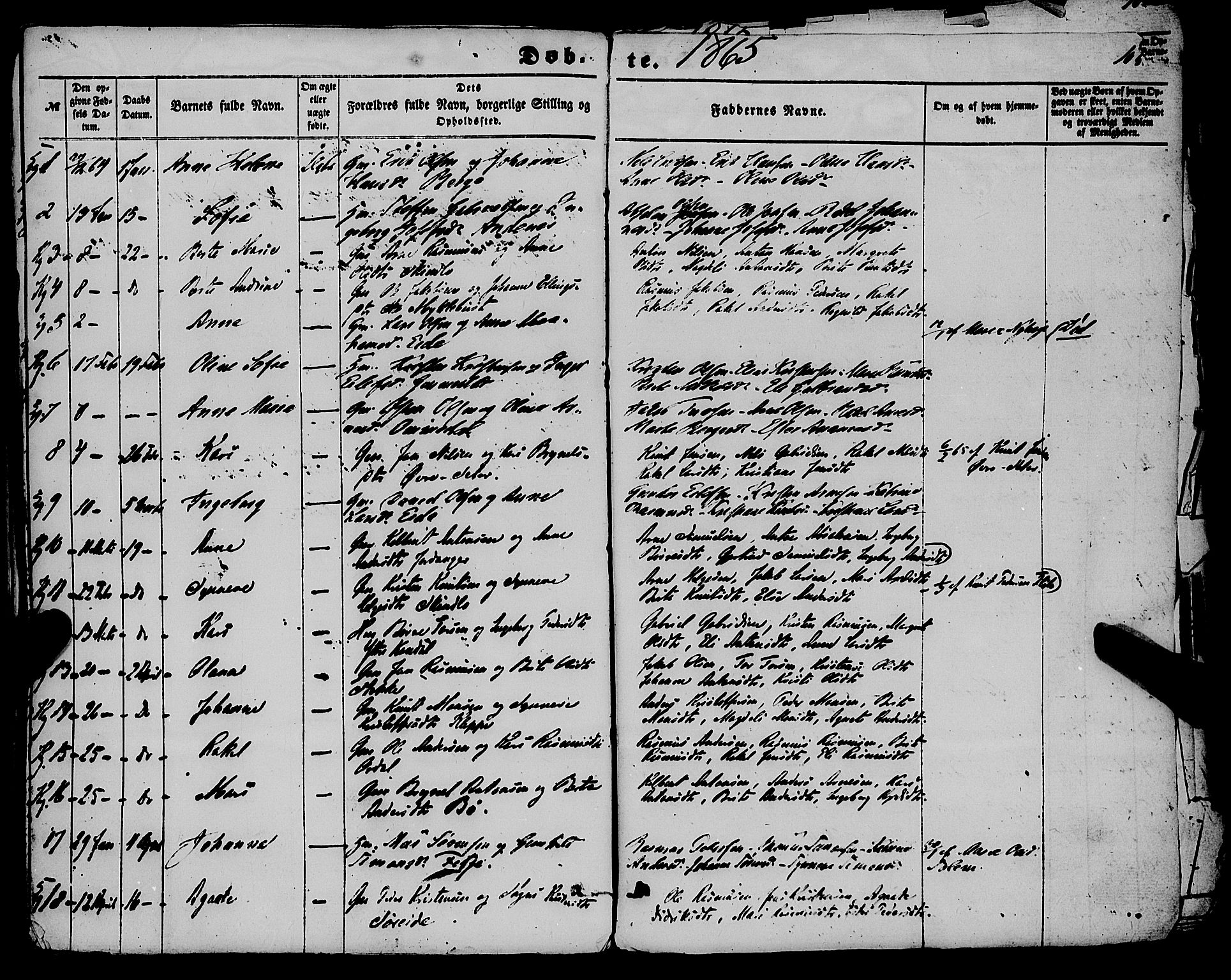 Gloppen sokneprestembete, AV/SAB-A-80101/H/Haa/Haaa/L0009: Parish register (official) no. A 9, 1855-1870, p. 105