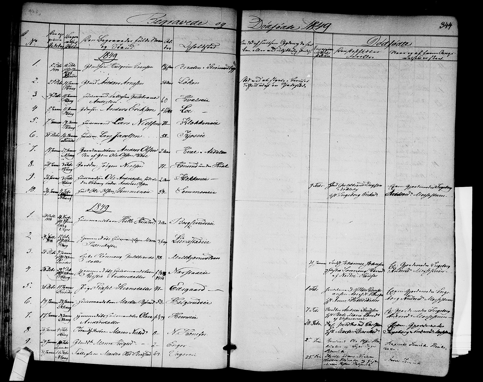 Norderhov kirkebøker, AV/SAKO-A-237/F/Fa/L0011: Parish register (official) no. 11, 1847-1856, p. 344