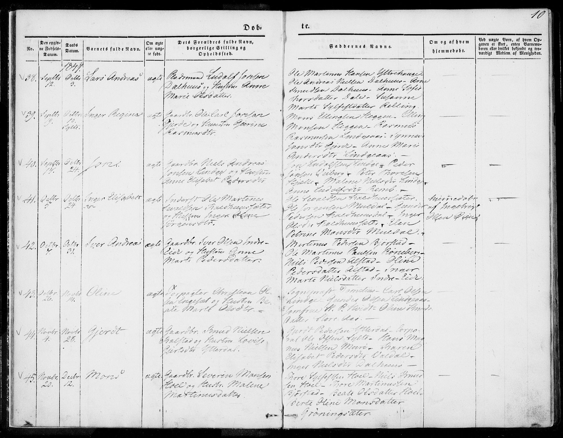 Ministerialprotokoller, klokkerbøker og fødselsregistre - Møre og Romsdal, AV/SAT-A-1454/519/L0249: Parish register (official) no. 519A08, 1846-1868, p. 10
