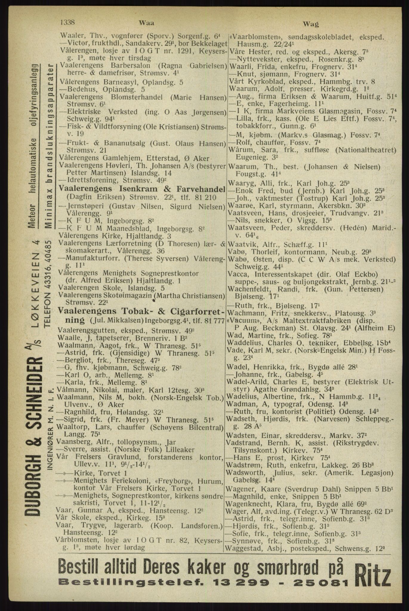 Kristiania/Oslo adressebok, PUBL/-, 1933, p. 1338