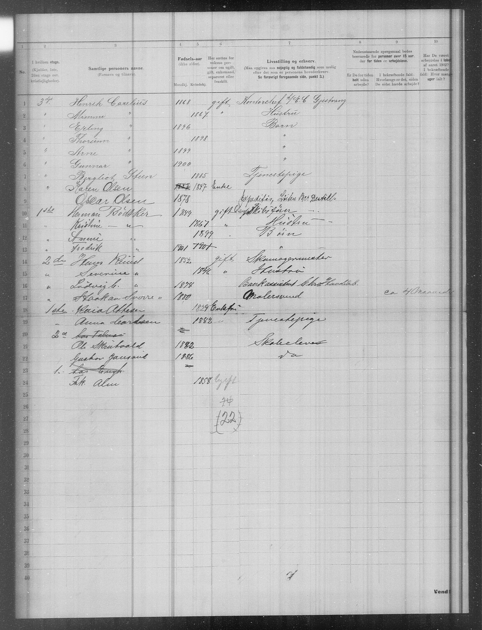 OBA, Municipal Census 1902 for Kristiania, 1902, p. 14652