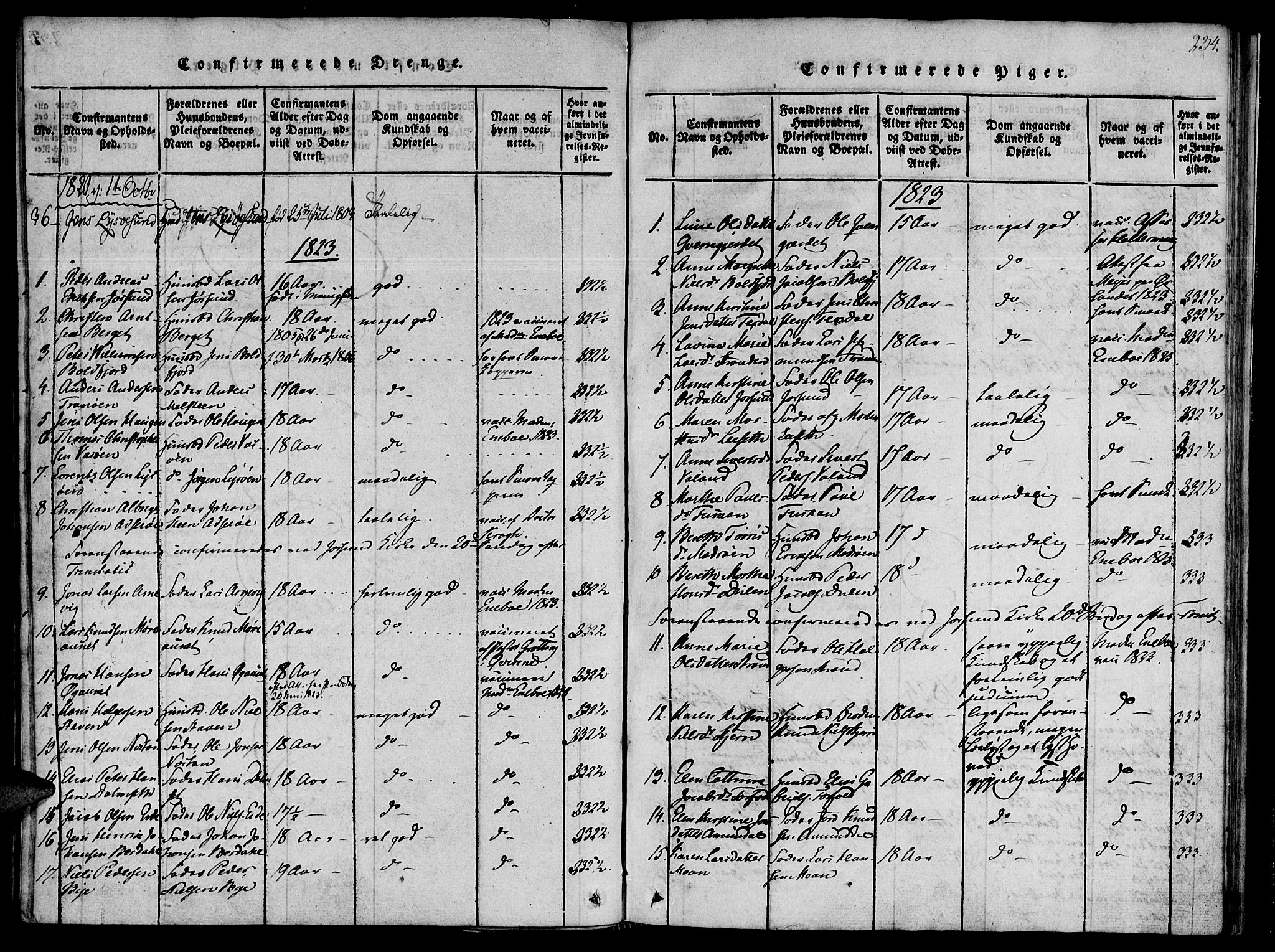 Ministerialprotokoller, klokkerbøker og fødselsregistre - Sør-Trøndelag, AV/SAT-A-1456/655/L0675: Parish register (official) no. 655A04, 1818-1830, p. 234