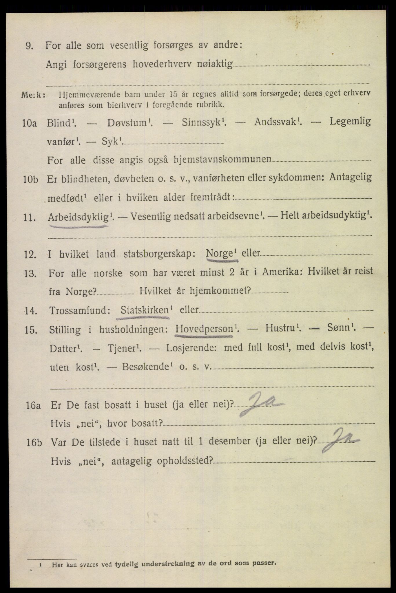 SAK, 1920 census for Konsmo, 1920, p. 449