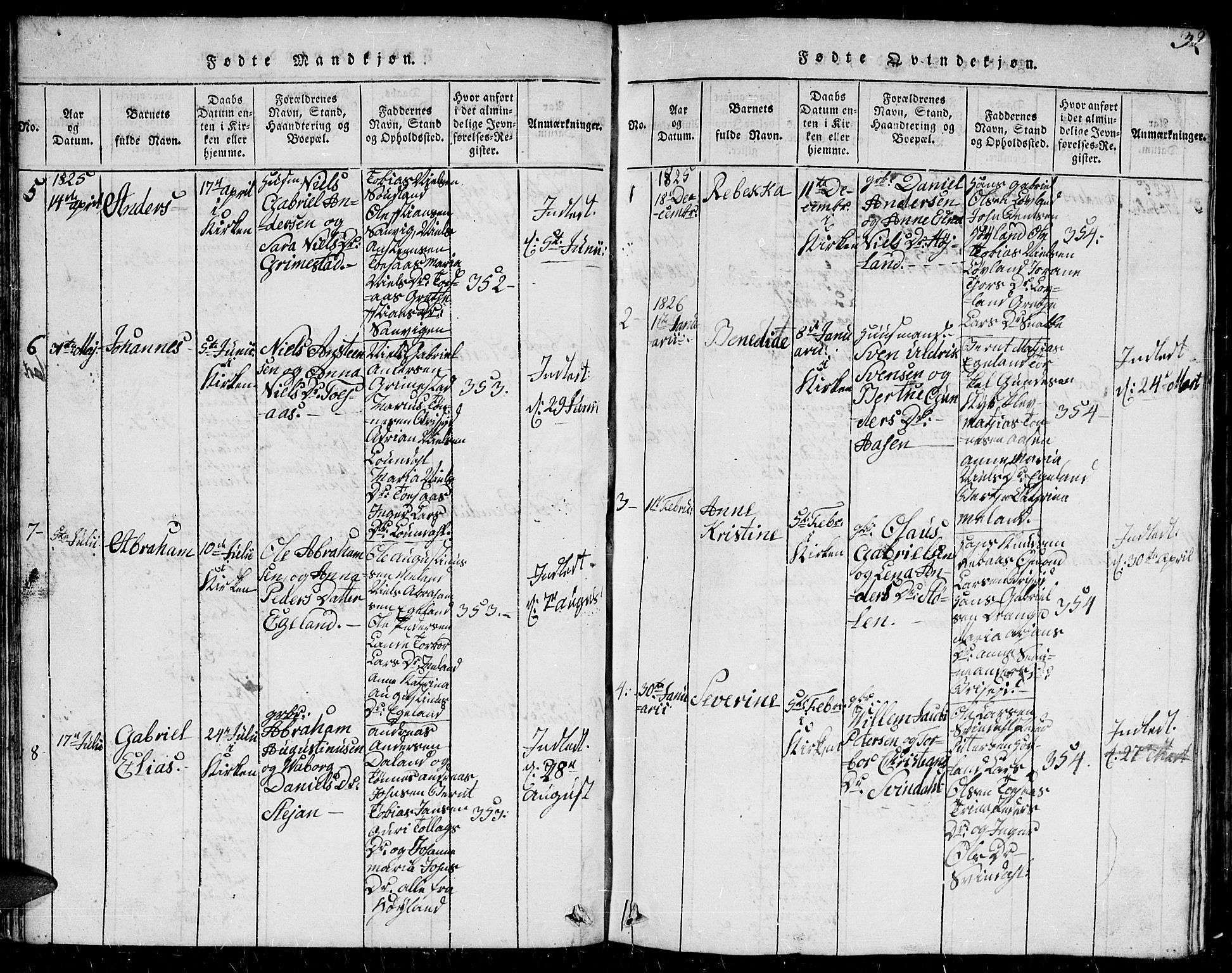 Herad sokneprestkontor, AV/SAK-1111-0018/F/Fb/Fba/L0001: Parish register (copy) no. B 1, 1815-1852, p. 32