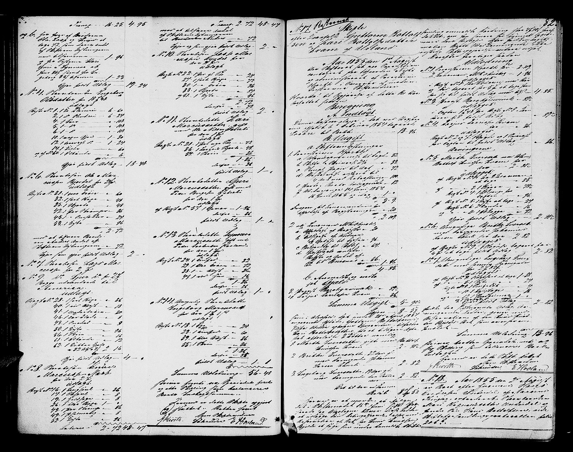 Ytre Sogn tingrett, AV/SAB-A-2601/1/H/Hc/L0001a: Skifteutlodningsprotokoll, 1853-1868, p. 81b-82a