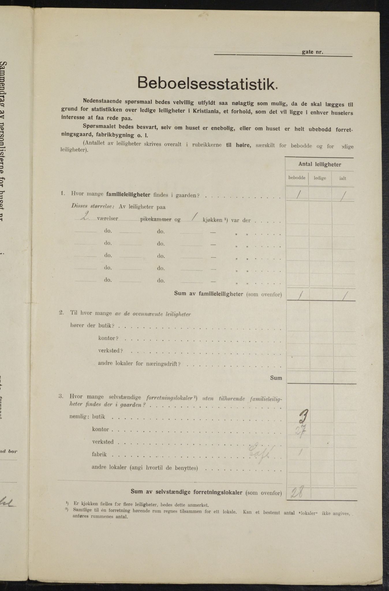 OBA, Municipal Census 1914 for Kristiania, 1914, p. 129596