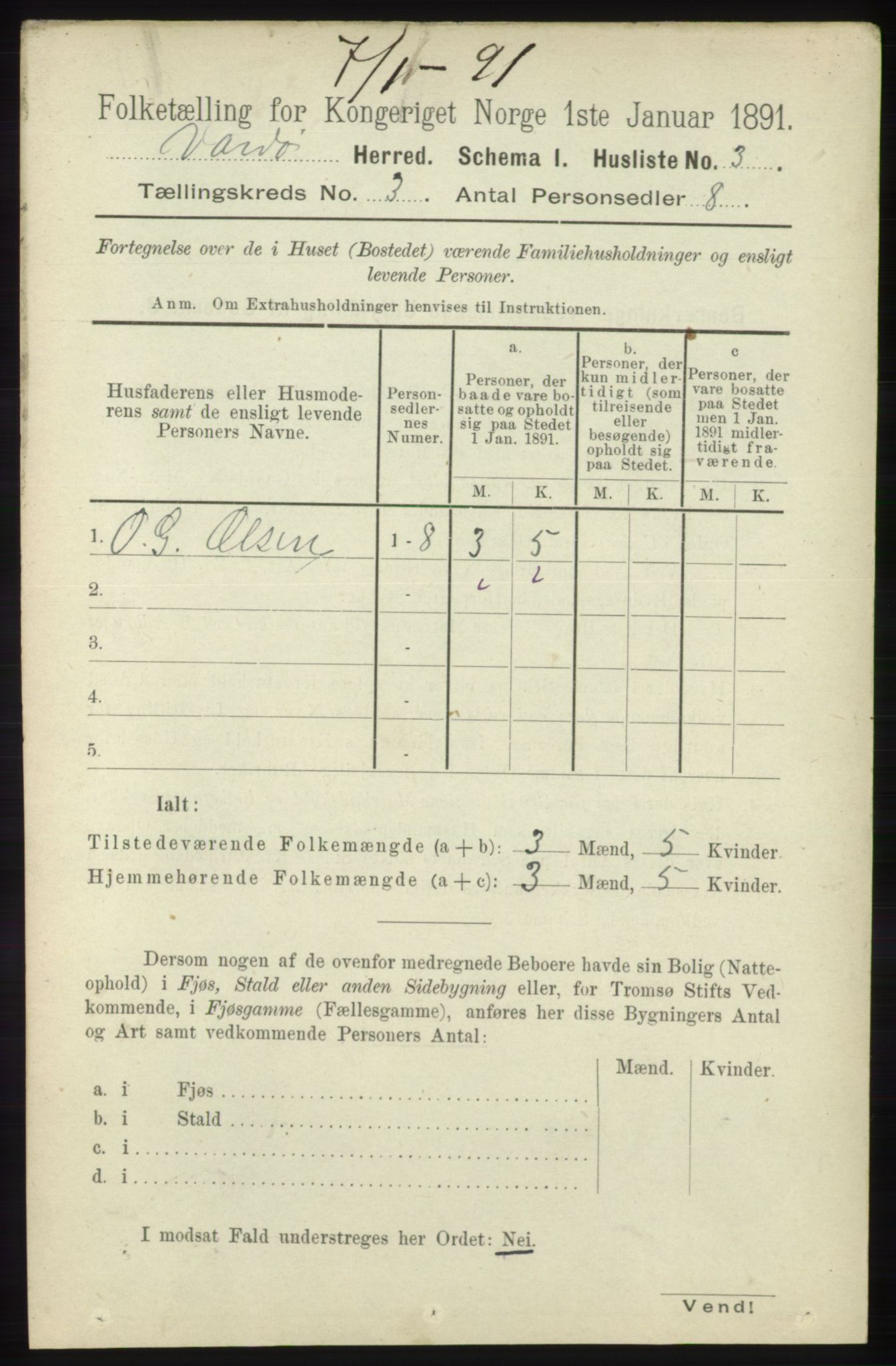 RA, 1891 census for 2028 Vardø, 1891, p. 783