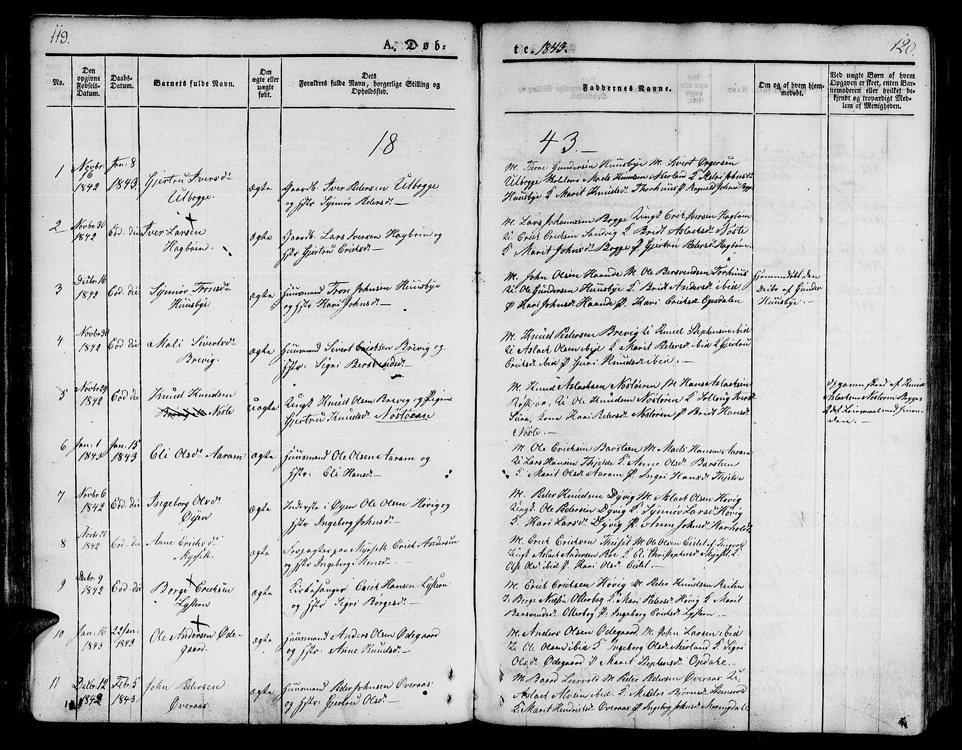 Ministerialprotokoller, klokkerbøker og fødselsregistre - Møre og Romsdal, AV/SAT-A-1454/551/L0624: Parish register (official) no. 551A04, 1831-1845, p. 119-120