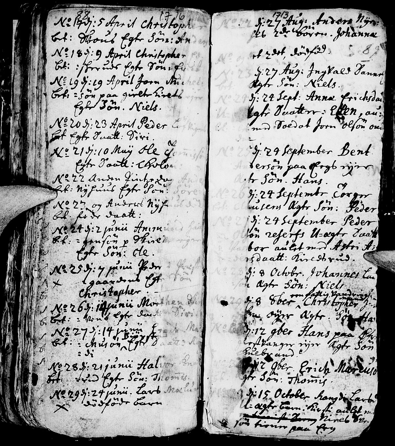 Nes prestekontor, Hedmark, AV/SAH-PREST-020/L/La/L0001: Parish register (copy) no. 1, 1663-1784, p. 88-89