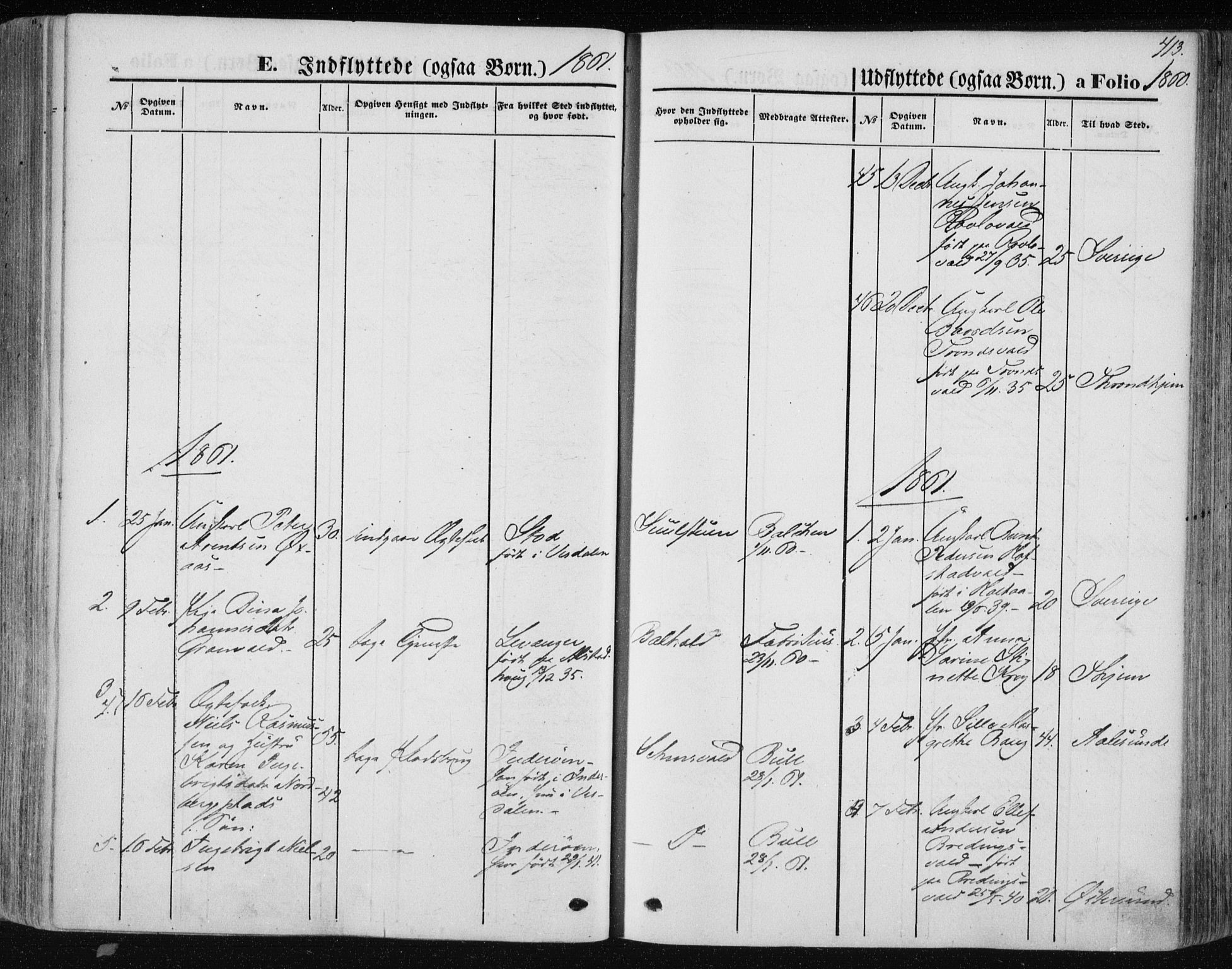 Ministerialprotokoller, klokkerbøker og fødselsregistre - Nord-Trøndelag, SAT/A-1458/723/L0241: Parish register (official) no. 723A10, 1860-1869, p. 413