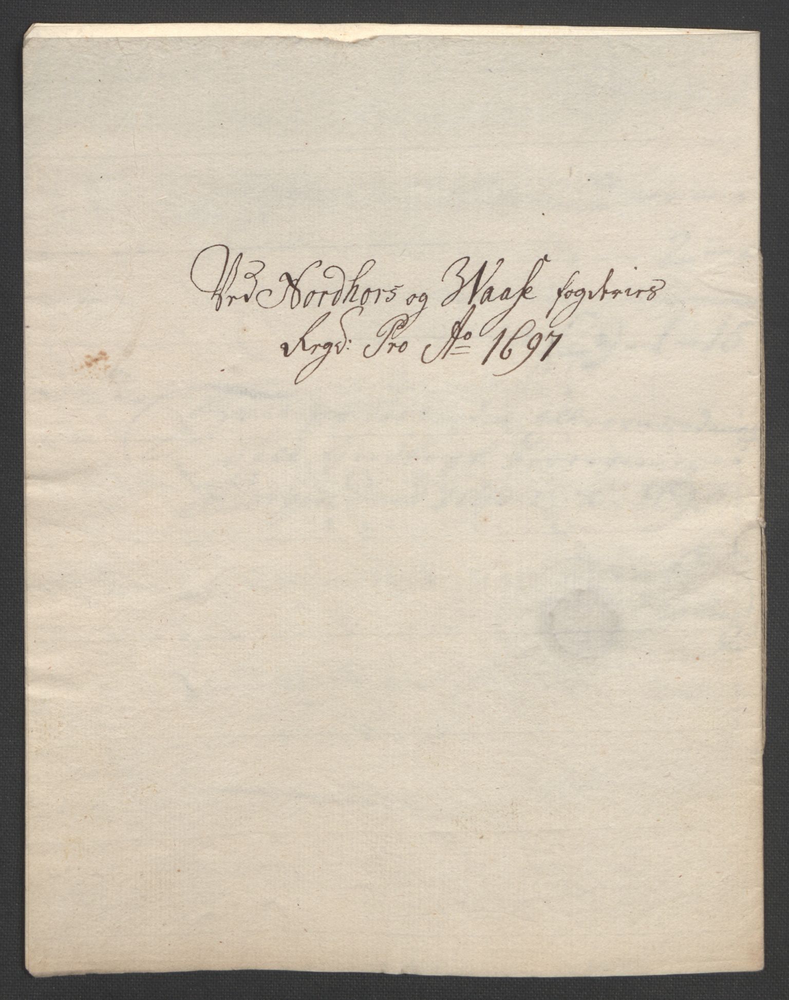 Rentekammeret inntil 1814, Reviderte regnskaper, Fogderegnskap, RA/EA-4092/R51/L3183: Fogderegnskap Nordhordland og Voss, 1695-1697, p. 437