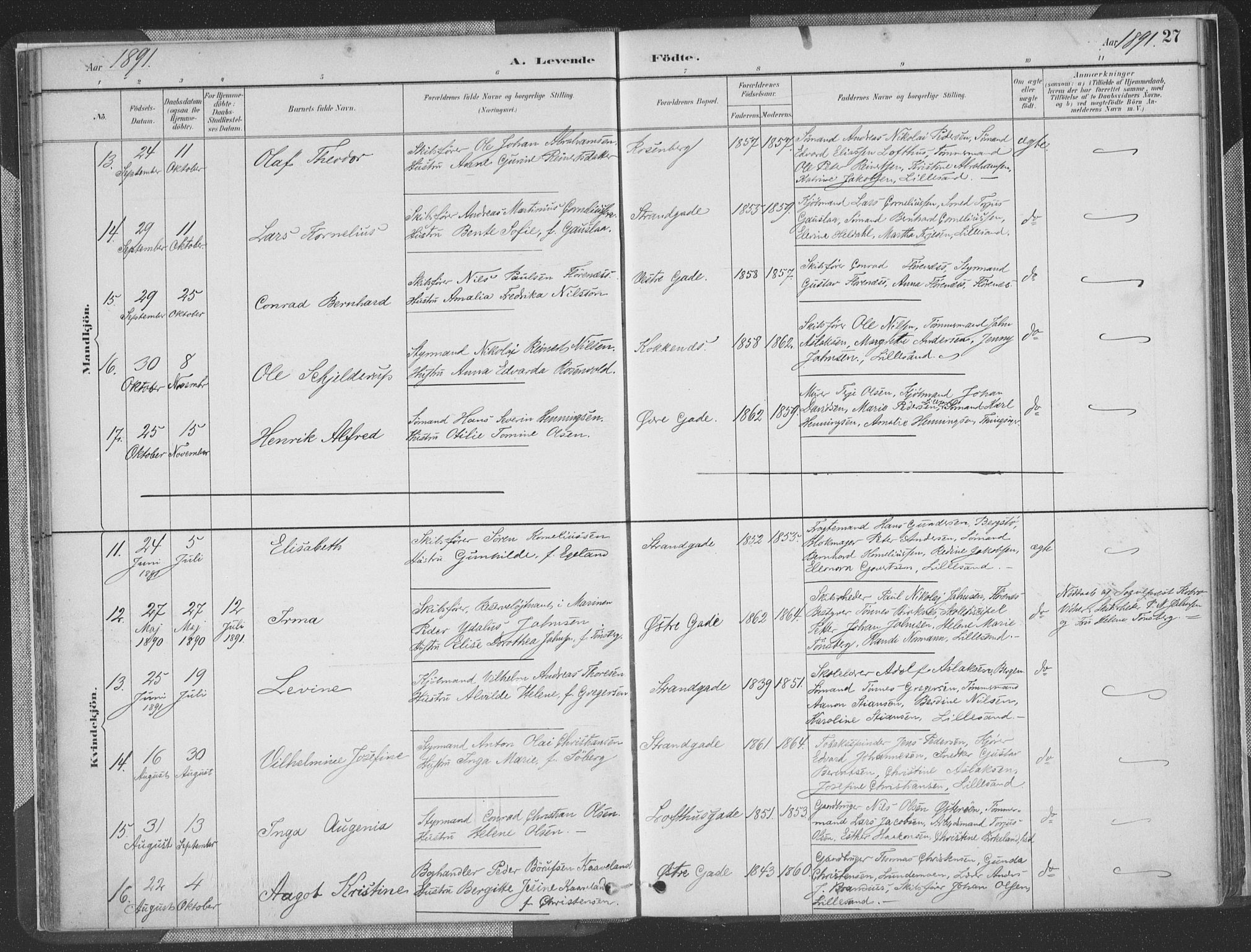 Vestre Moland sokneprestkontor, AV/SAK-1111-0046/F/Fa/Faa/L0001: Parish register (official) no. A 1, 1884-1899, p. 28