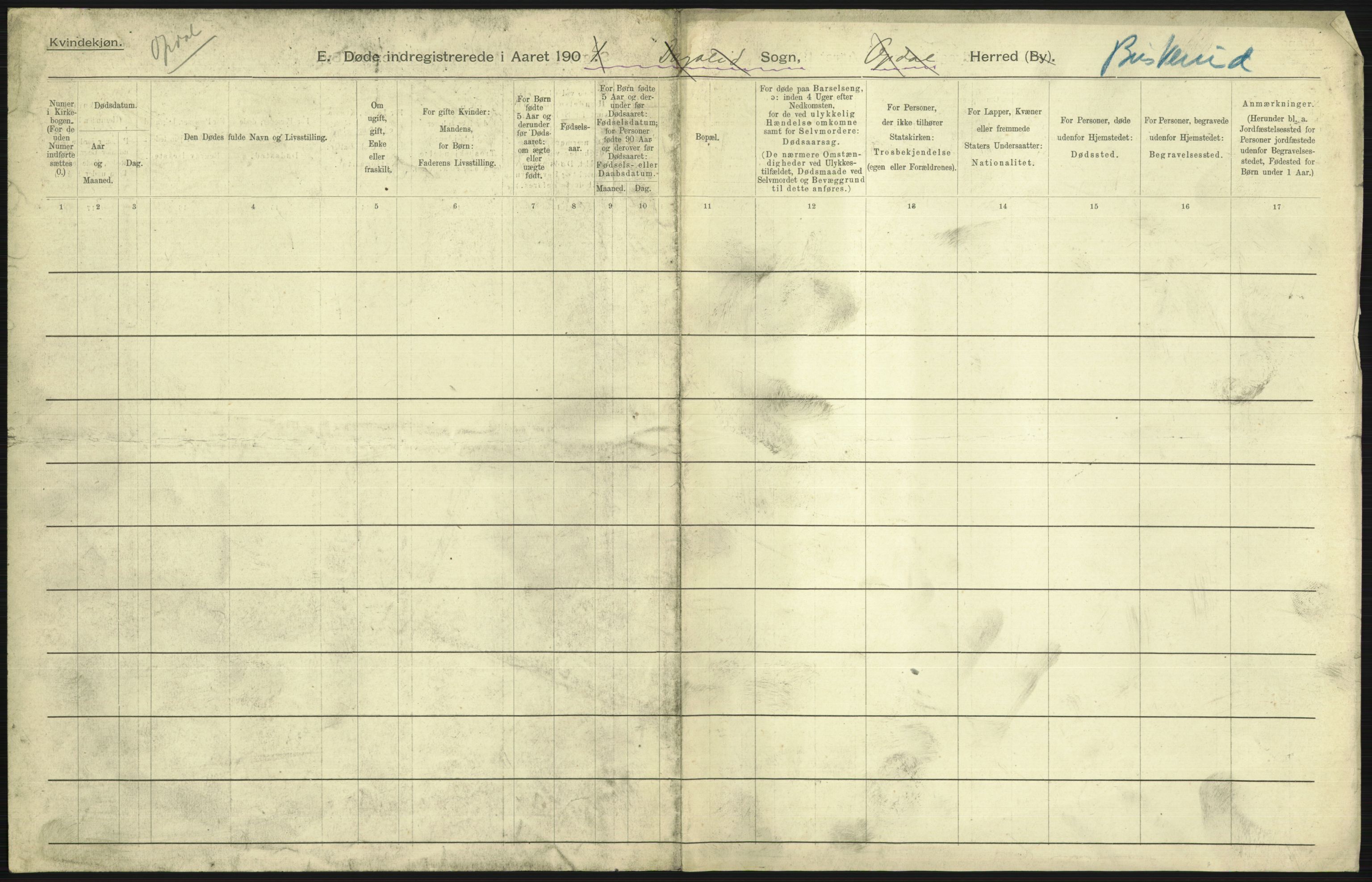 Statistisk sentralbyrå, Sosiodemografiske emner, Befolkning, RA/S-2228/D/Df/Dfa/Dfab/L0007: Buskerud amt: Fødte, gifte, døde, 1904, p. 737