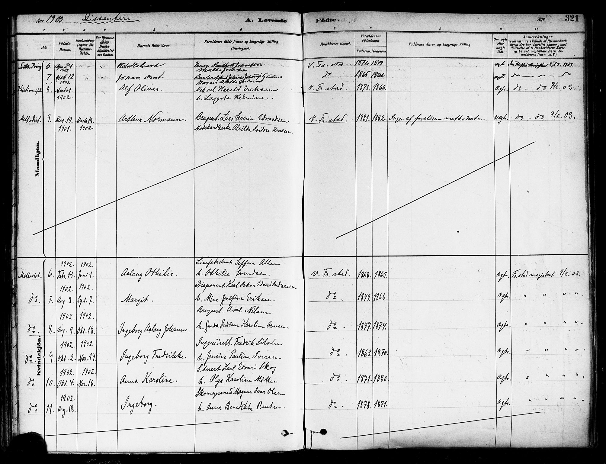 Fredrikstad domkirkes prestekontor Kirkebøker, SAO/A-10906/F/Fa/L0002: Parish register (official) no. 2, 1878-1894, p. 321