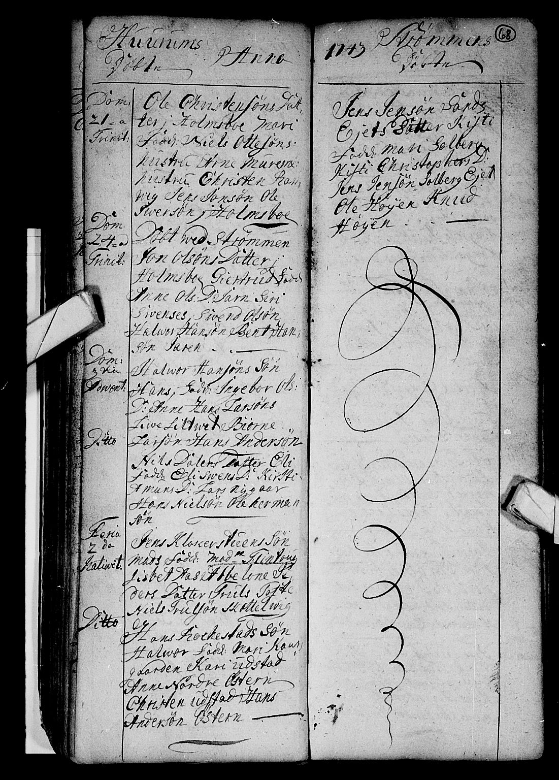 Hurum kirkebøker, SAKO/A-229/F/Fa/L0002: Parish register (official) no. 2, 1733-1757, p. 68