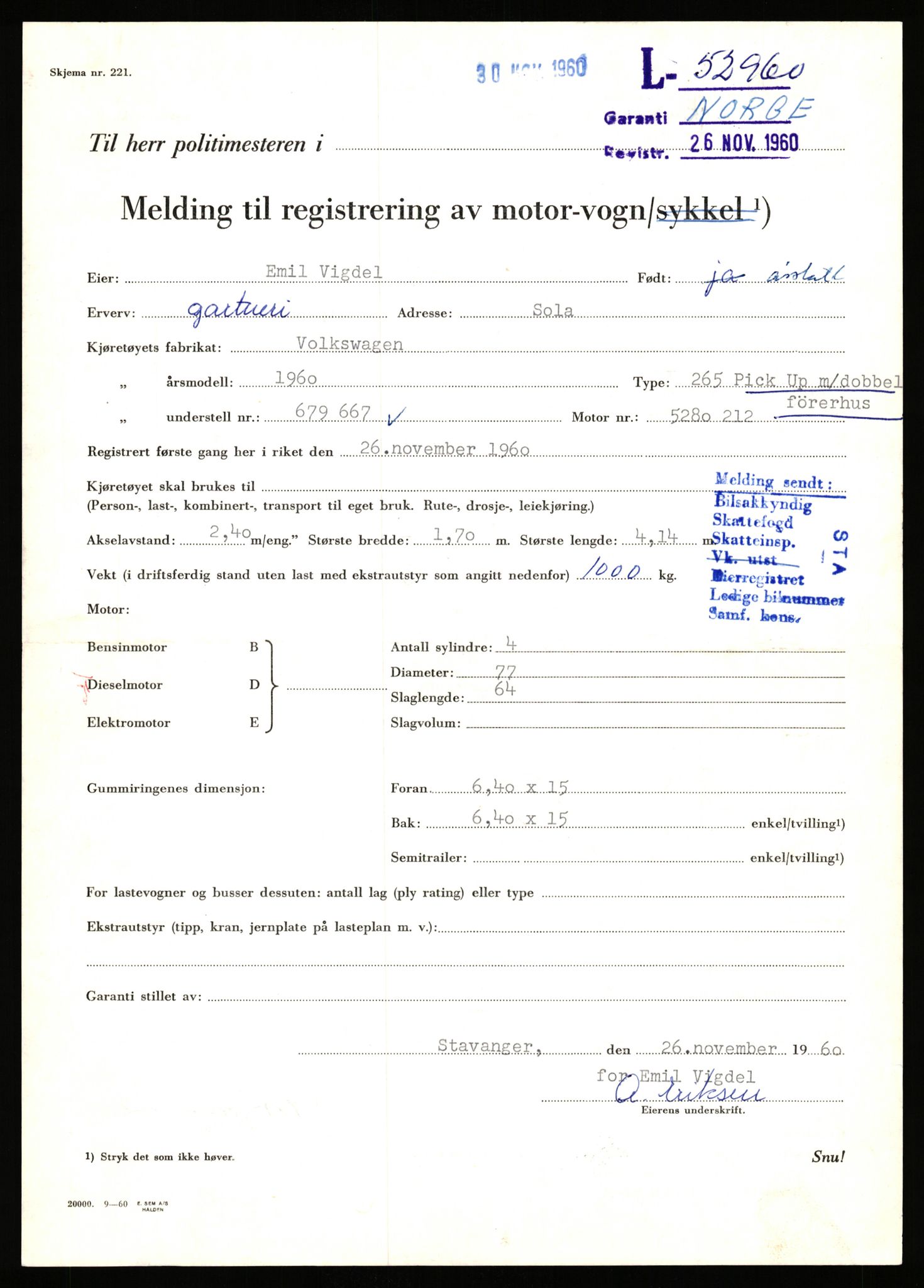 Stavanger trafikkstasjon, AV/SAST-A-101942/0/F/L0053: L-52900 - L-54199, 1930-1971, p. 153