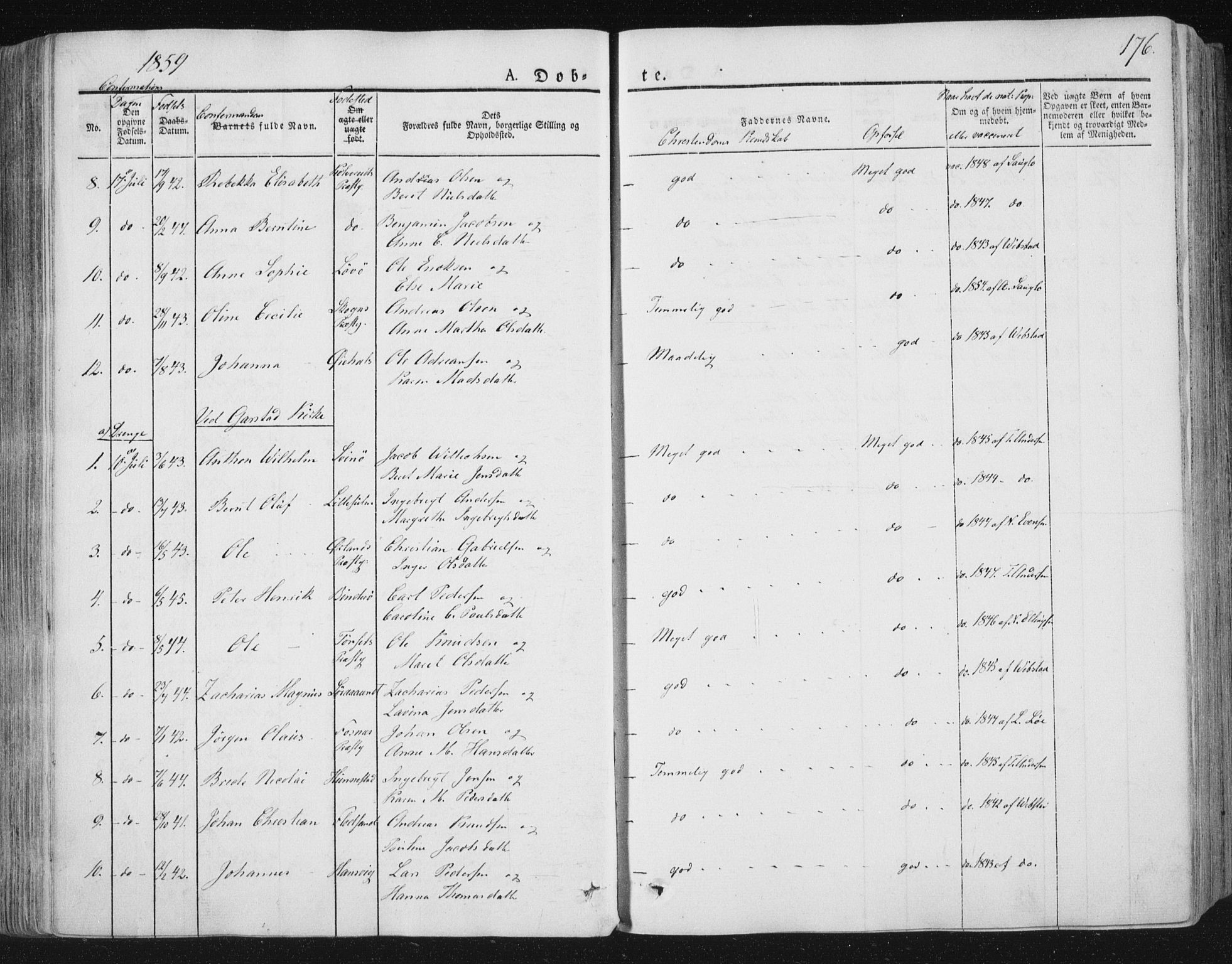 Ministerialprotokoller, klokkerbøker og fødselsregistre - Nord-Trøndelag, SAT/A-1458/784/L0669: Parish register (official) no. 784A04, 1829-1859, p. 176