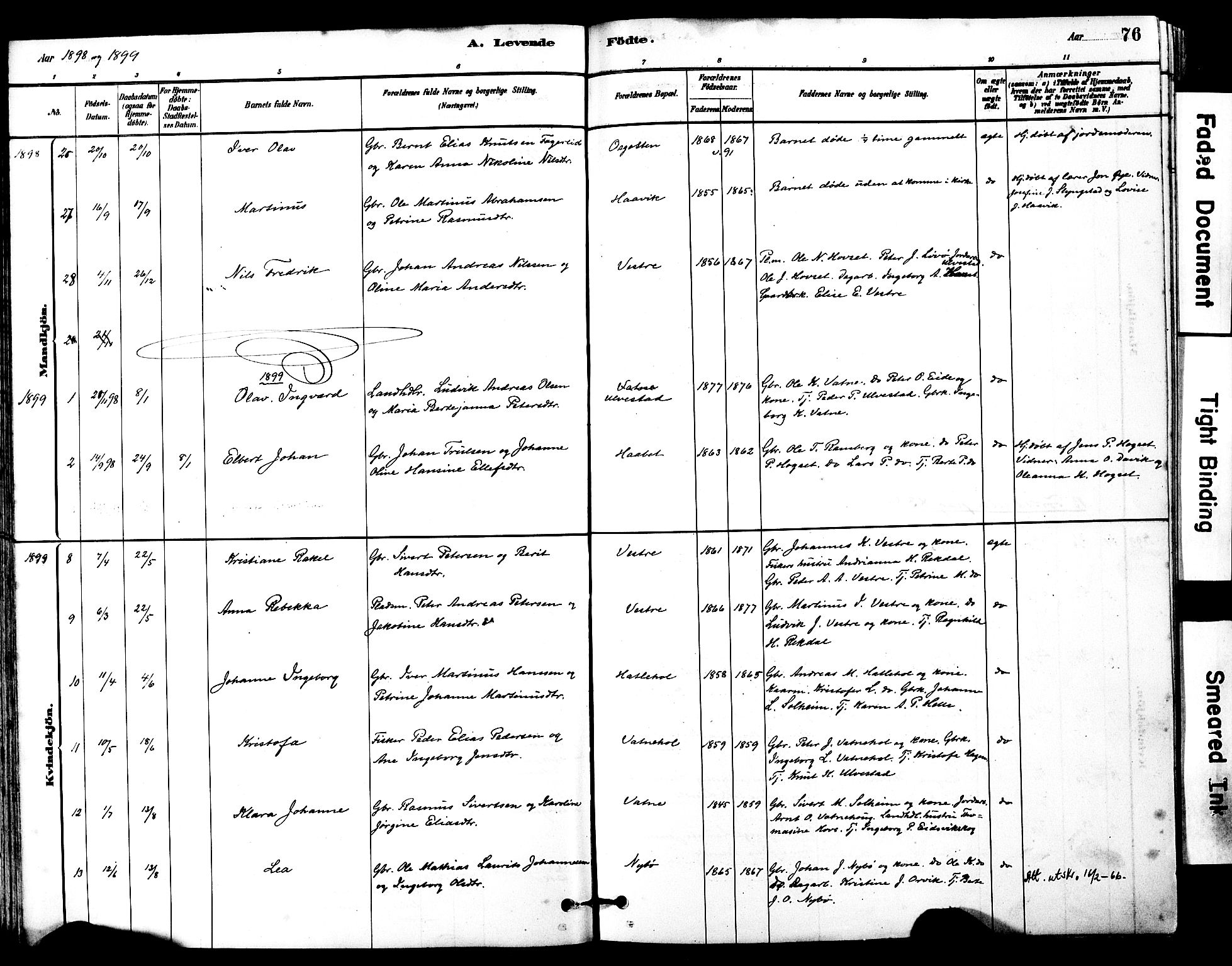 Ministerialprotokoller, klokkerbøker og fødselsregistre - Møre og Romsdal, AV/SAT-A-1454/525/L0374: Parish register (official) no. 525A04, 1880-1899, p. 76