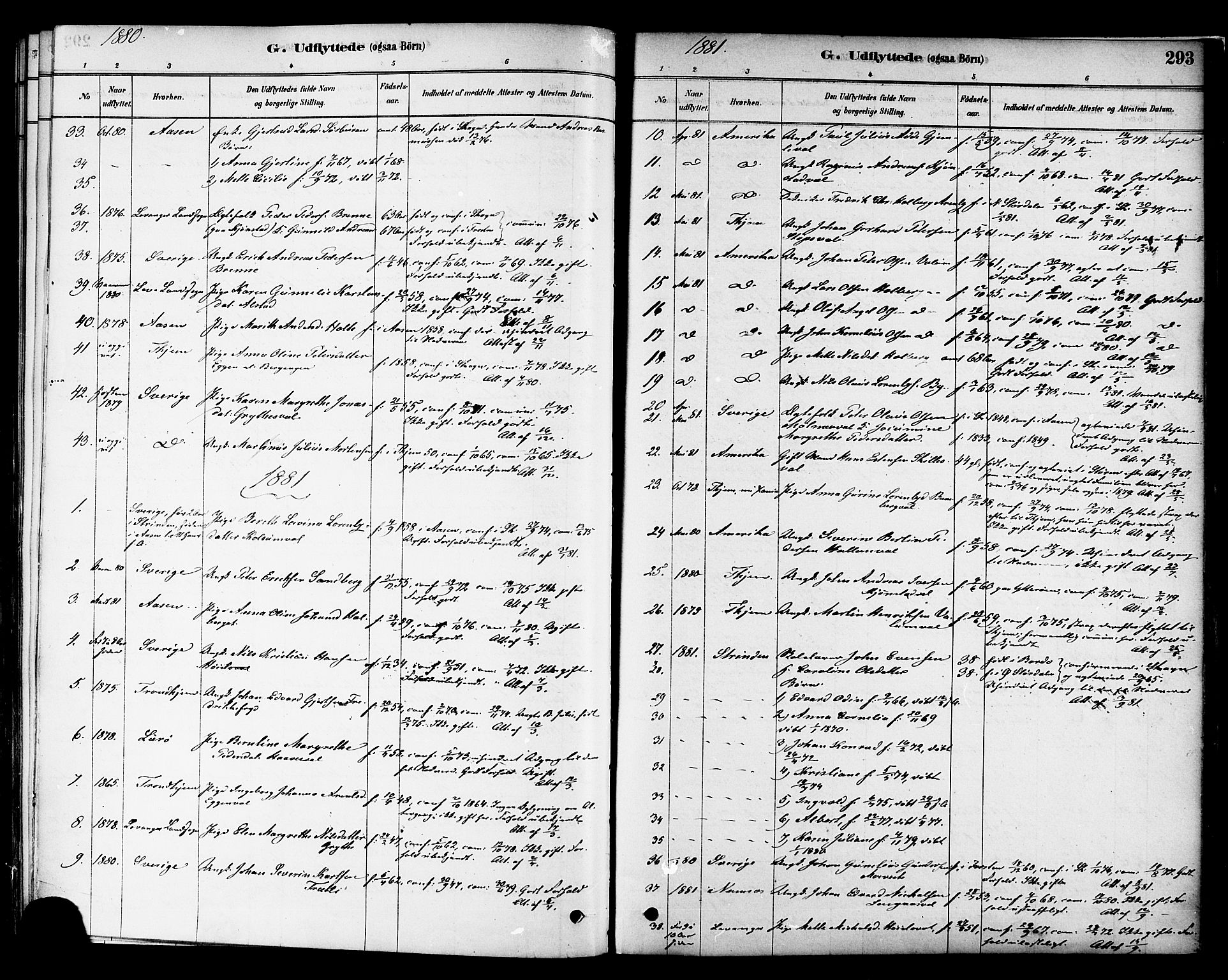Ministerialprotokoller, klokkerbøker og fødselsregistre - Nord-Trøndelag, SAT/A-1458/717/L0159: Parish register (official) no. 717A09, 1878-1898, p. 293