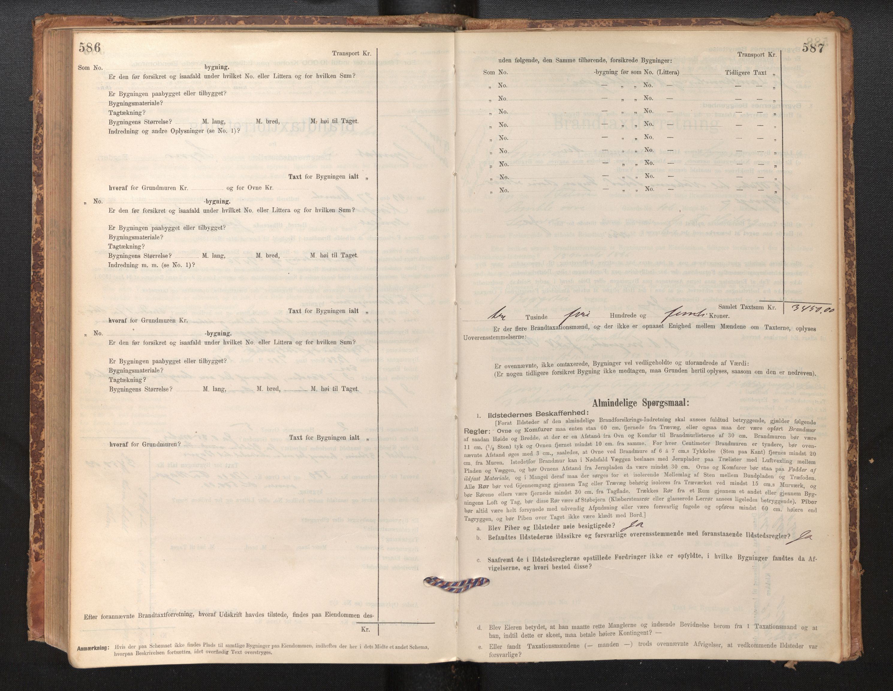 Lensmannen i Sogndal, AV/SAB-A-29901/0012/L0008: Branntakstprotokoll, skjematakst, 1895-1906, p. 586-587