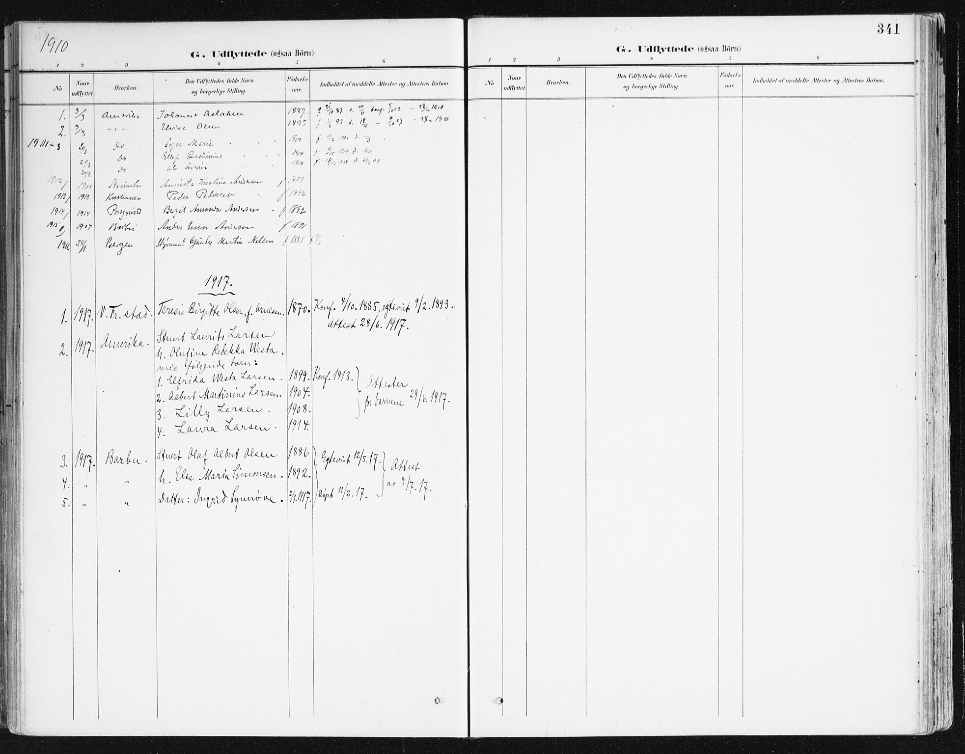Hisøy sokneprestkontor, SAK/1111-0020/F/Fa/L0004: Parish register (official) no. A 4, 1895-1917, p. 341