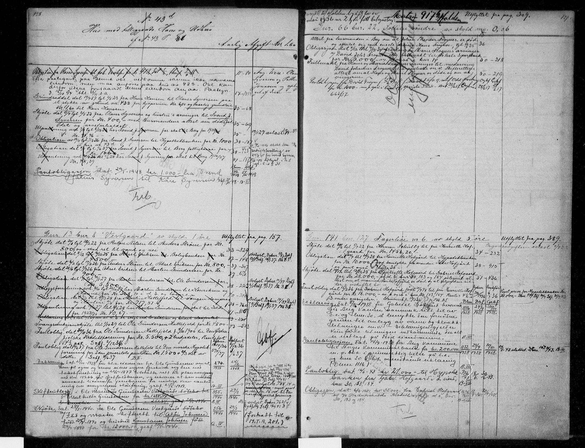 Idd og Marker sorenskriveri, SAO/A-10283/G/Ga/Gac/L0005a: Mortgage register no. II 5a, 1811-1953, p. 128-129