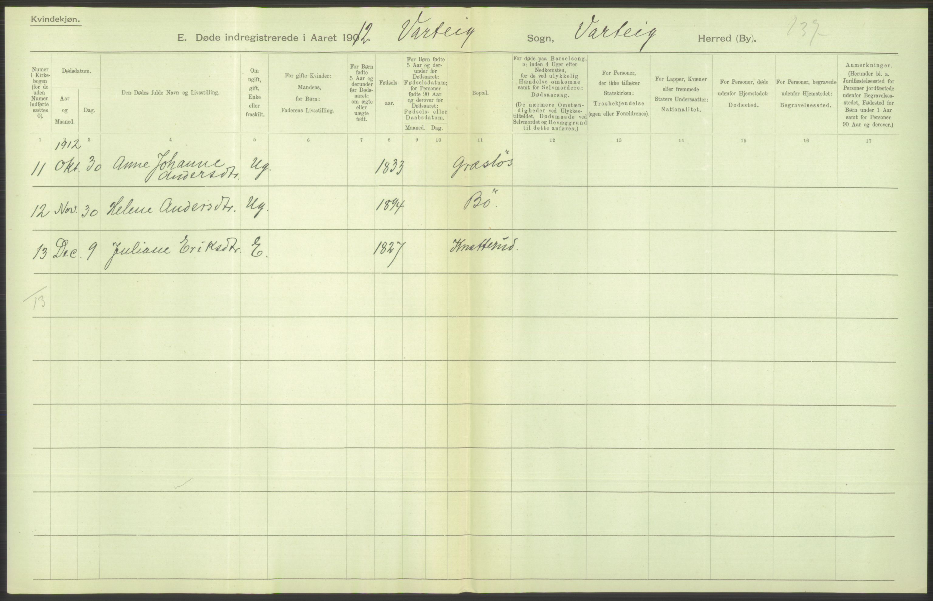 Statistisk sentralbyrå, Sosiodemografiske emner, Befolkning, AV/RA-S-2228/D/Df/Dfb/Dfbb/L0003: Smålenenes amt:  Døde. Bygder og byer., 1912, p. 308