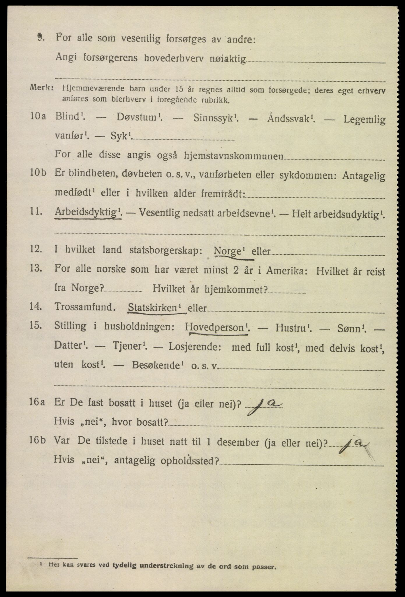 SAK, 1920 census for Åmli, 1920, p. 2696