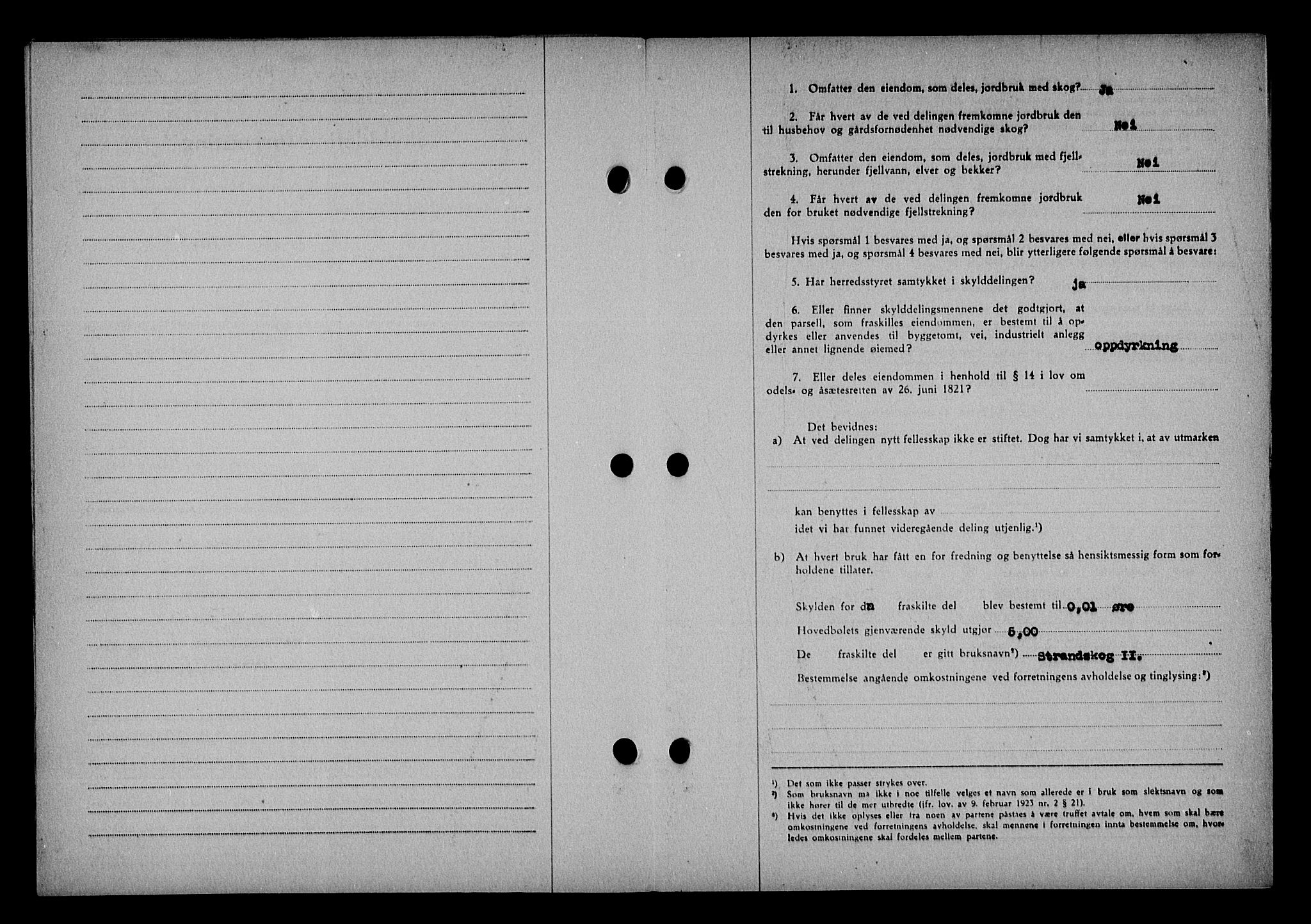 Vestre Nedenes/Sand sorenskriveri, SAK/1221-0010/G/Gb/Gba/L0053: Mortgage book no. A 6, 1944-1945, Diary no: : 327/1944