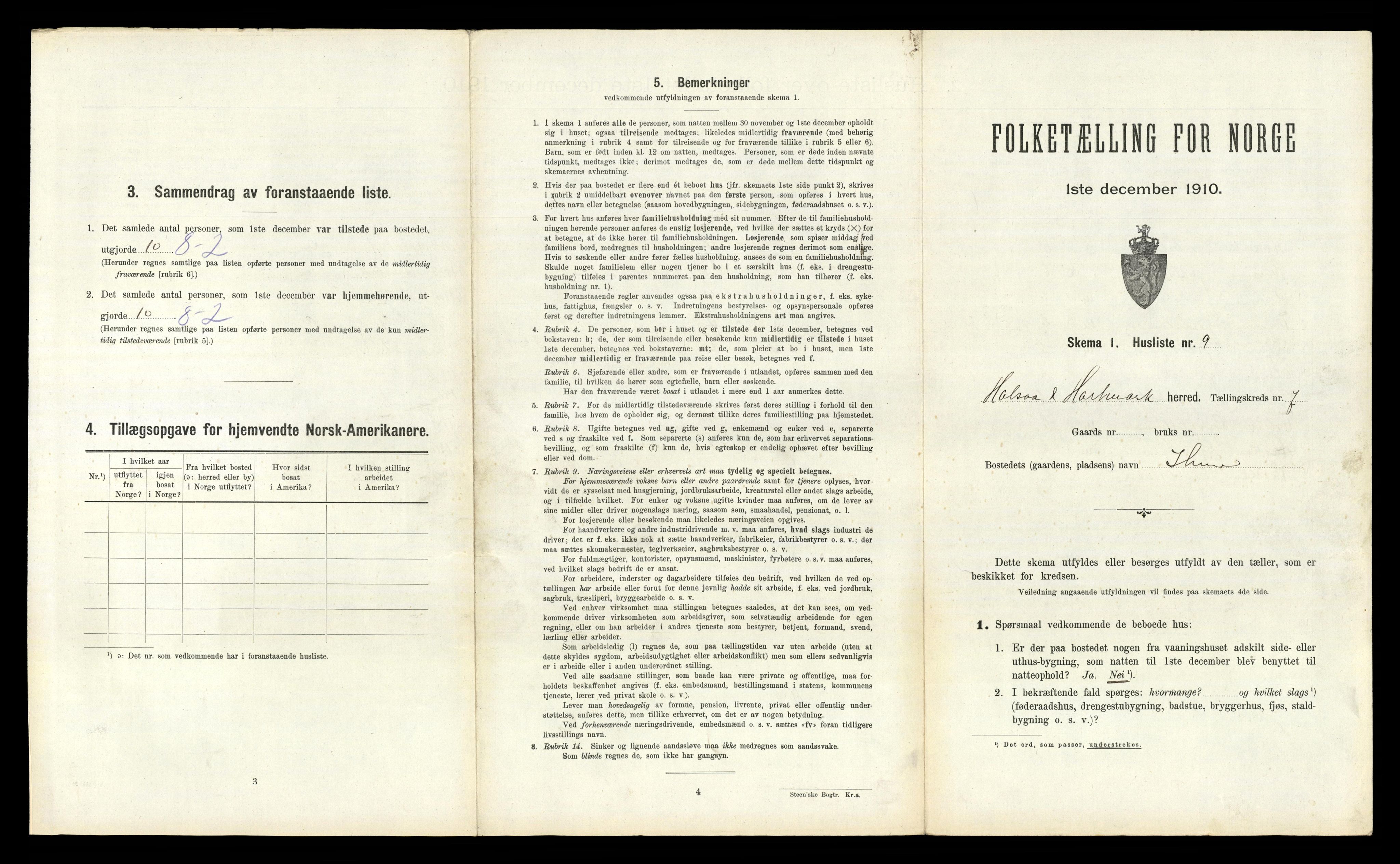 RA, 1910 census for Halse og Harkmark, 1910, p. 750