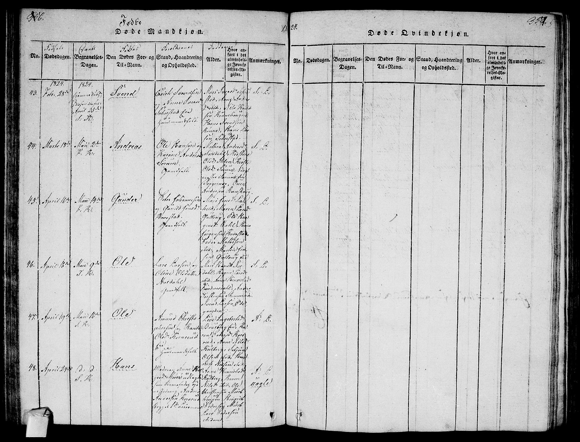 Lier kirkebøker, AV/SAKO-A-230/G/Ga/L0001: Parish register (copy) no. I 1, 1813-1824, p. 356-357