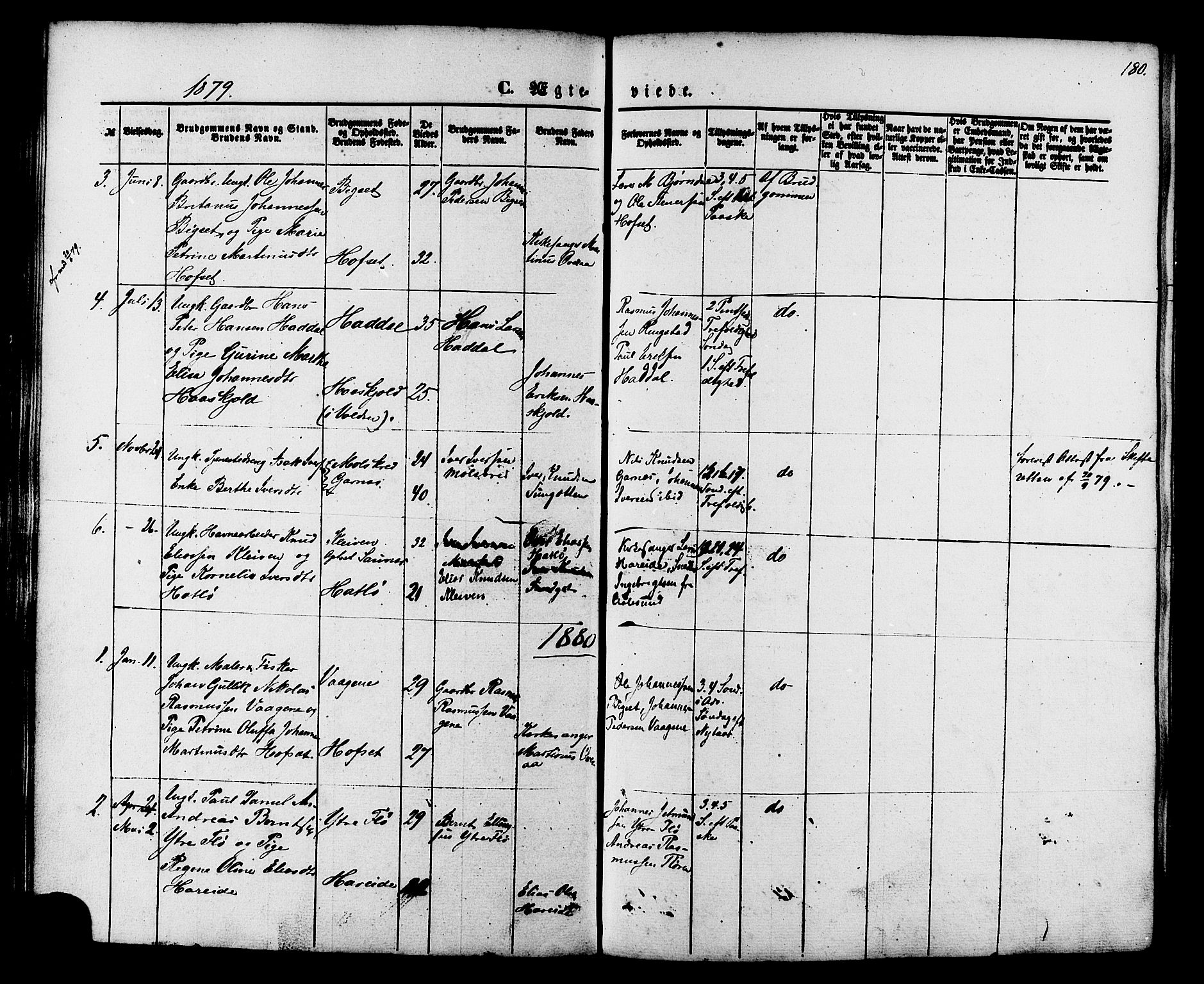 Ministerialprotokoller, klokkerbøker og fødselsregistre - Møre og Romsdal, AV/SAT-A-1454/509/L0105: Parish register (official) no. 509A03, 1848-1882, p. 180