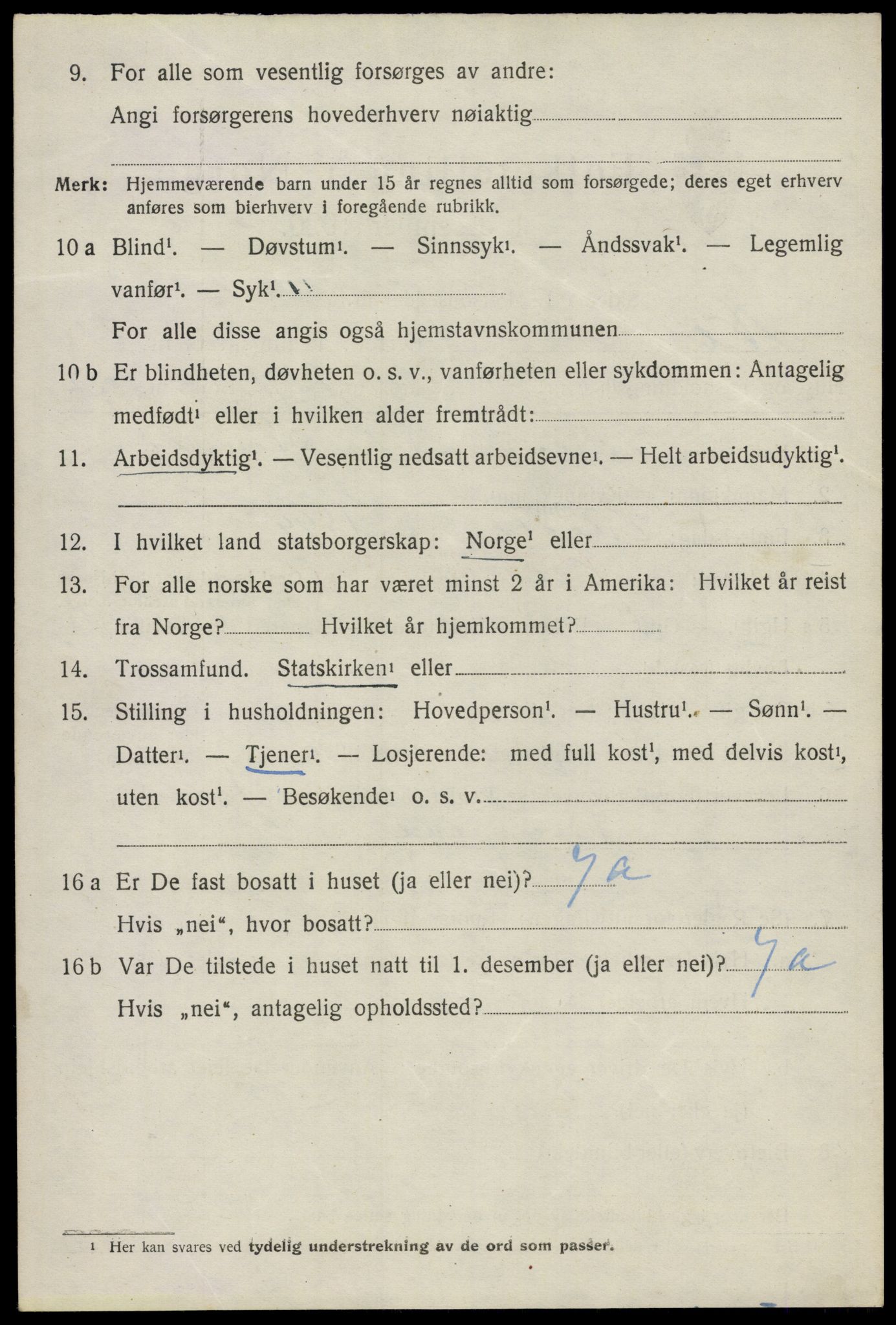 SAO, 1920 census for Nes, 1920, p. 22593