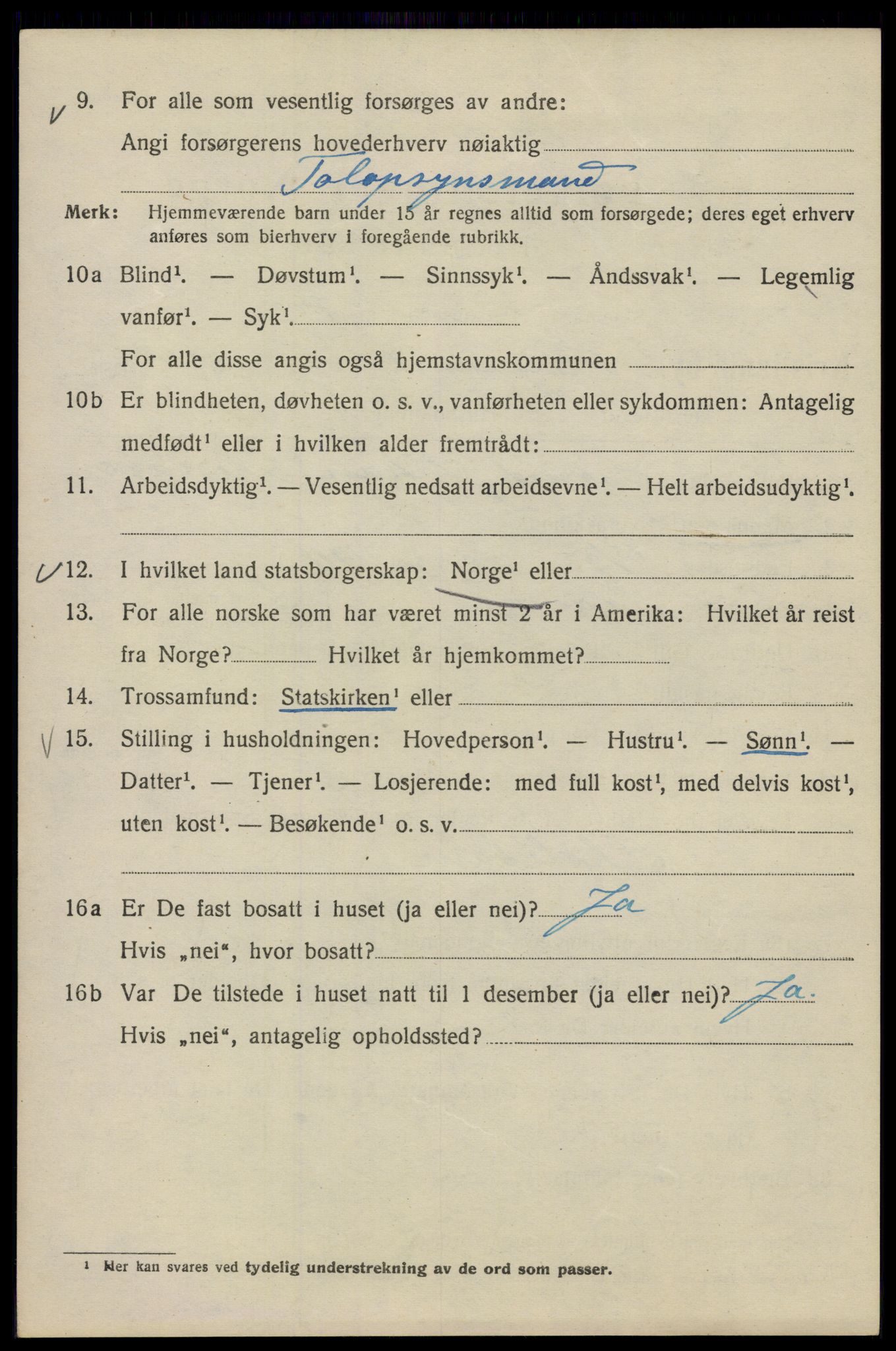 SAO, 1920 census for Kristiania, 1920, p. 284314