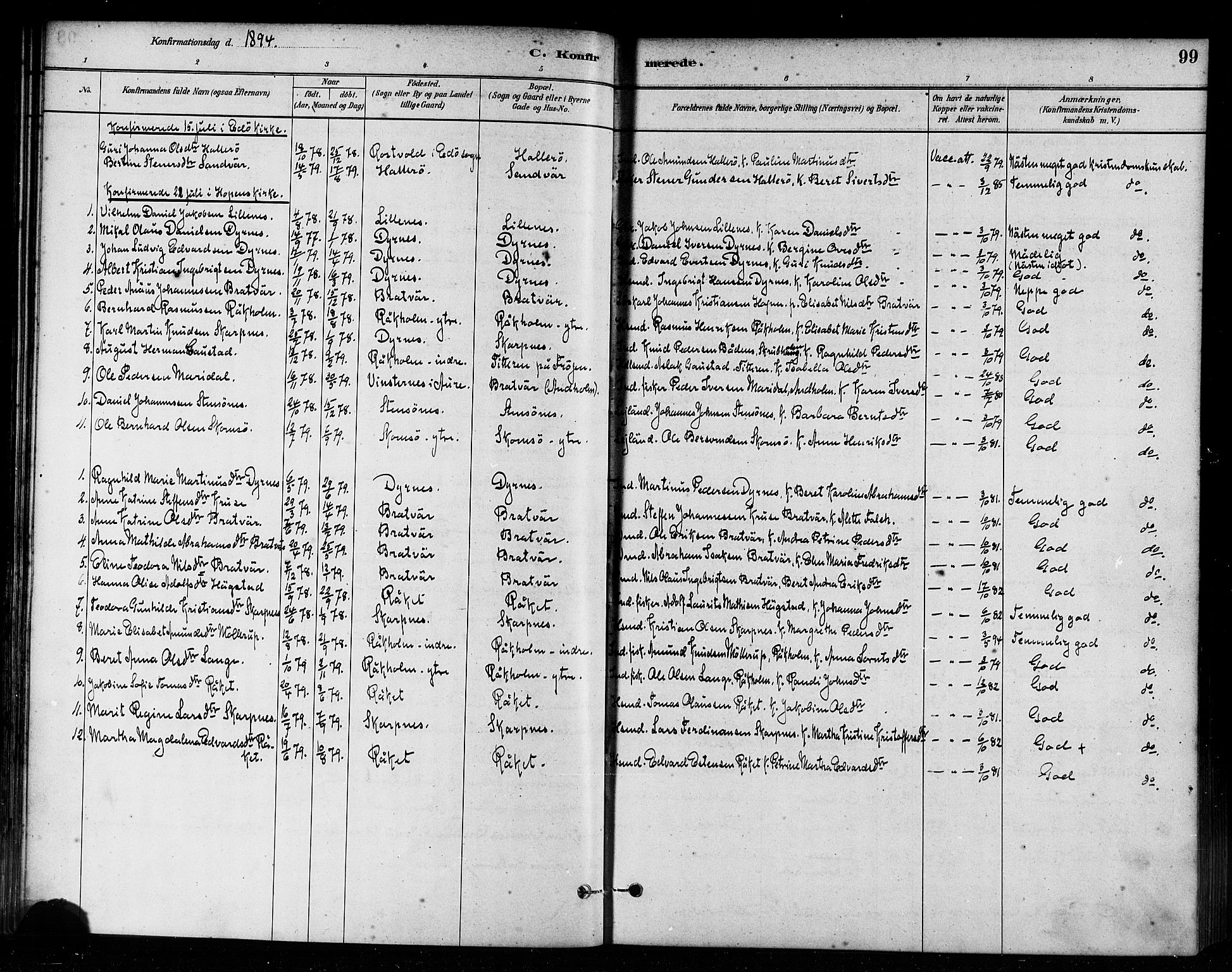 Ministerialprotokoller, klokkerbøker og fødselsregistre - Møre og Romsdal, AV/SAT-A-1454/582/L0947: Parish register (official) no. 582A01, 1880-1900, p. 99