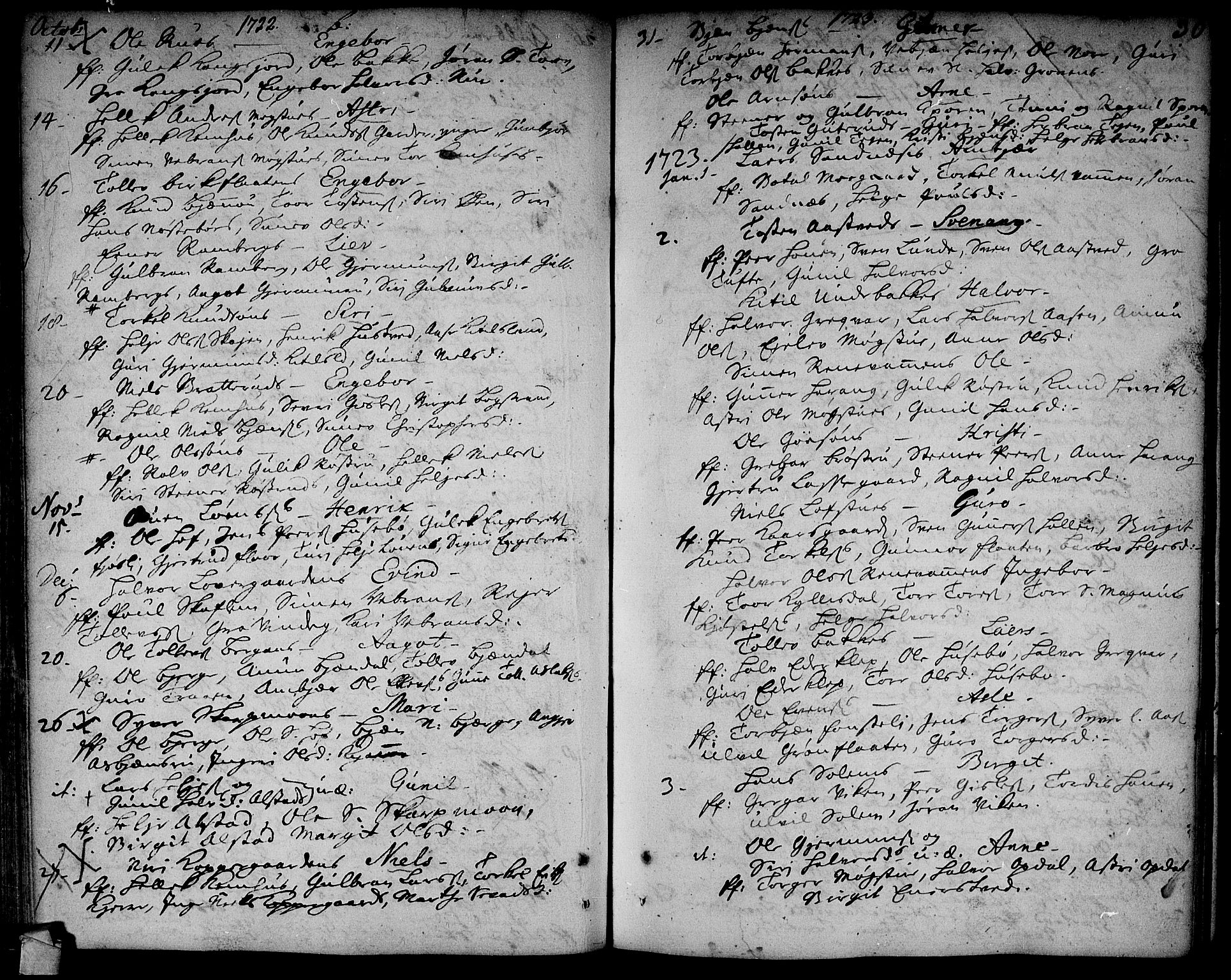 Rollag kirkebøker, SAKO/A-240/F/Fa/L0002: Parish register (official) no. I 2, 1714-1742, p. 36