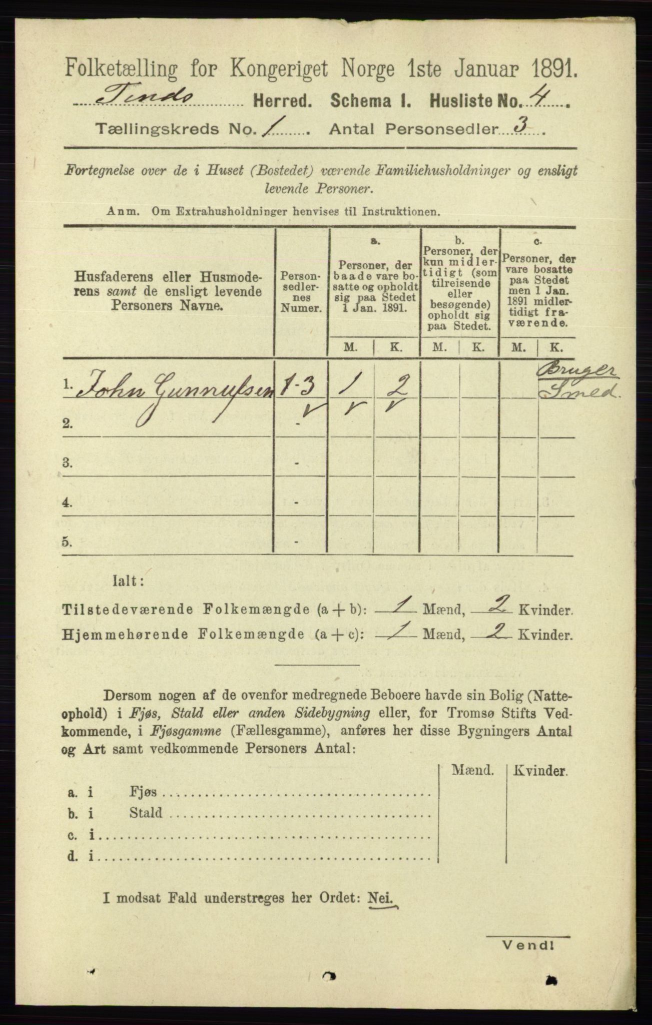 RA, 1891 census for 0826 Tinn, 1891, p. 40