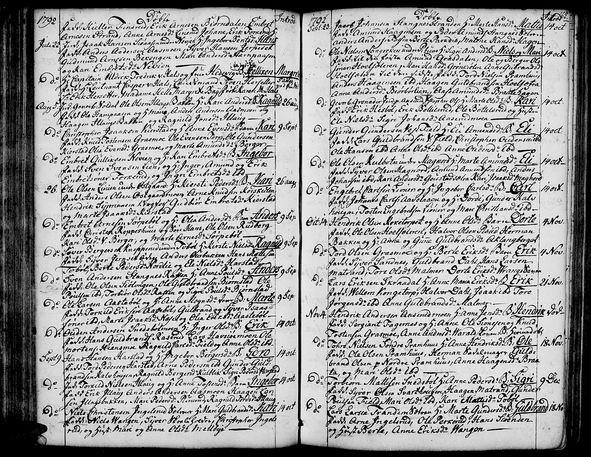 Vinger prestekontor, AV/SAH-PREST-024/H/Ha/Haa/L0004: Parish register (official) no. 4, 1766-1813, p. 161-162