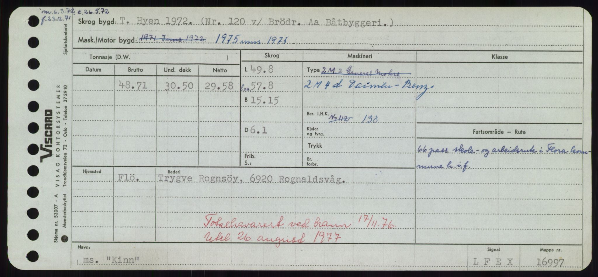 Sjøfartsdirektoratet med forløpere, Skipsmålingen, RA/S-1627/H/Hd/L0020: Fartøy, K-Kon, p. 267