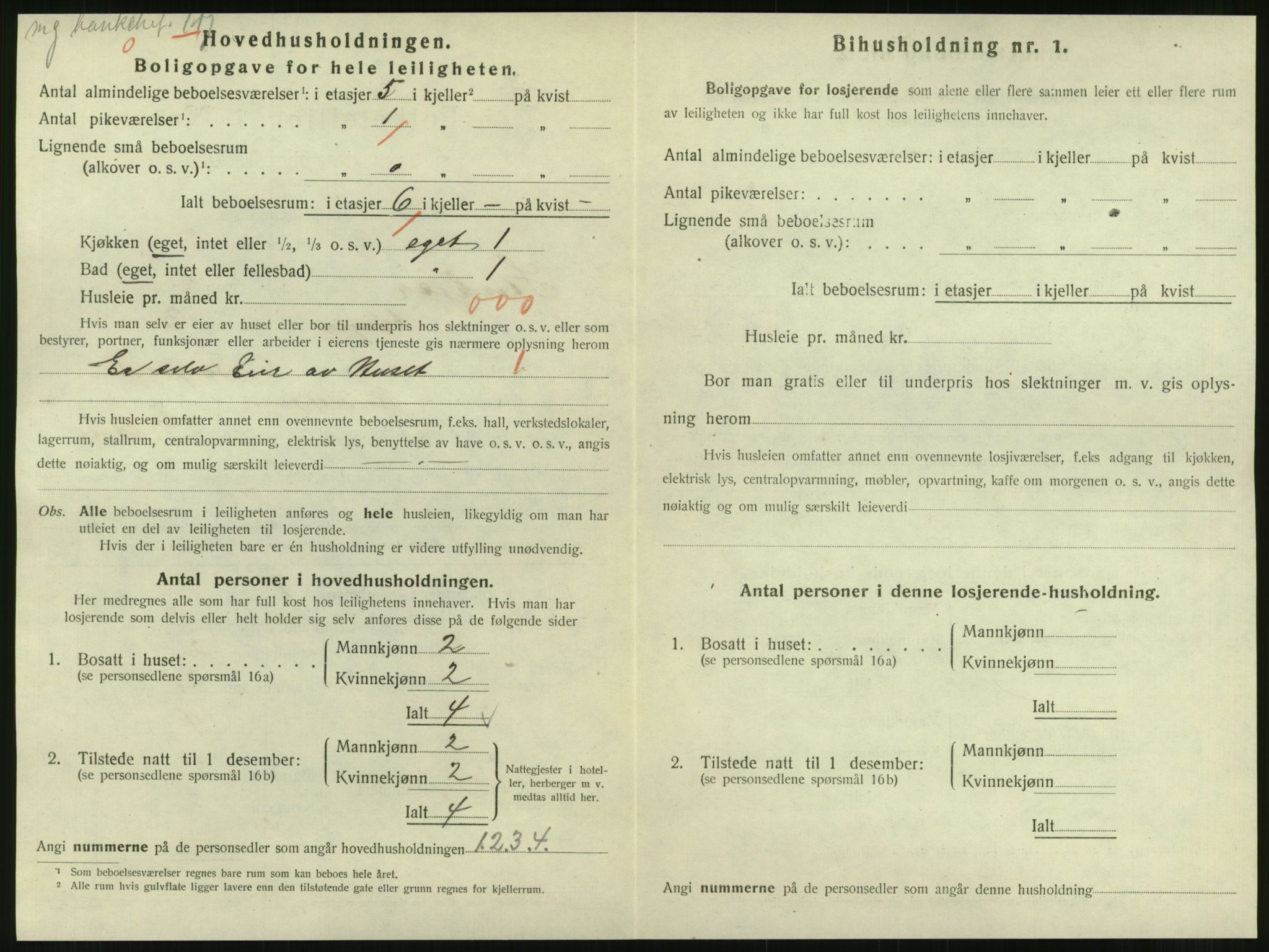 SAT, 1920 census for Steinkjer, 1920, p. 1449