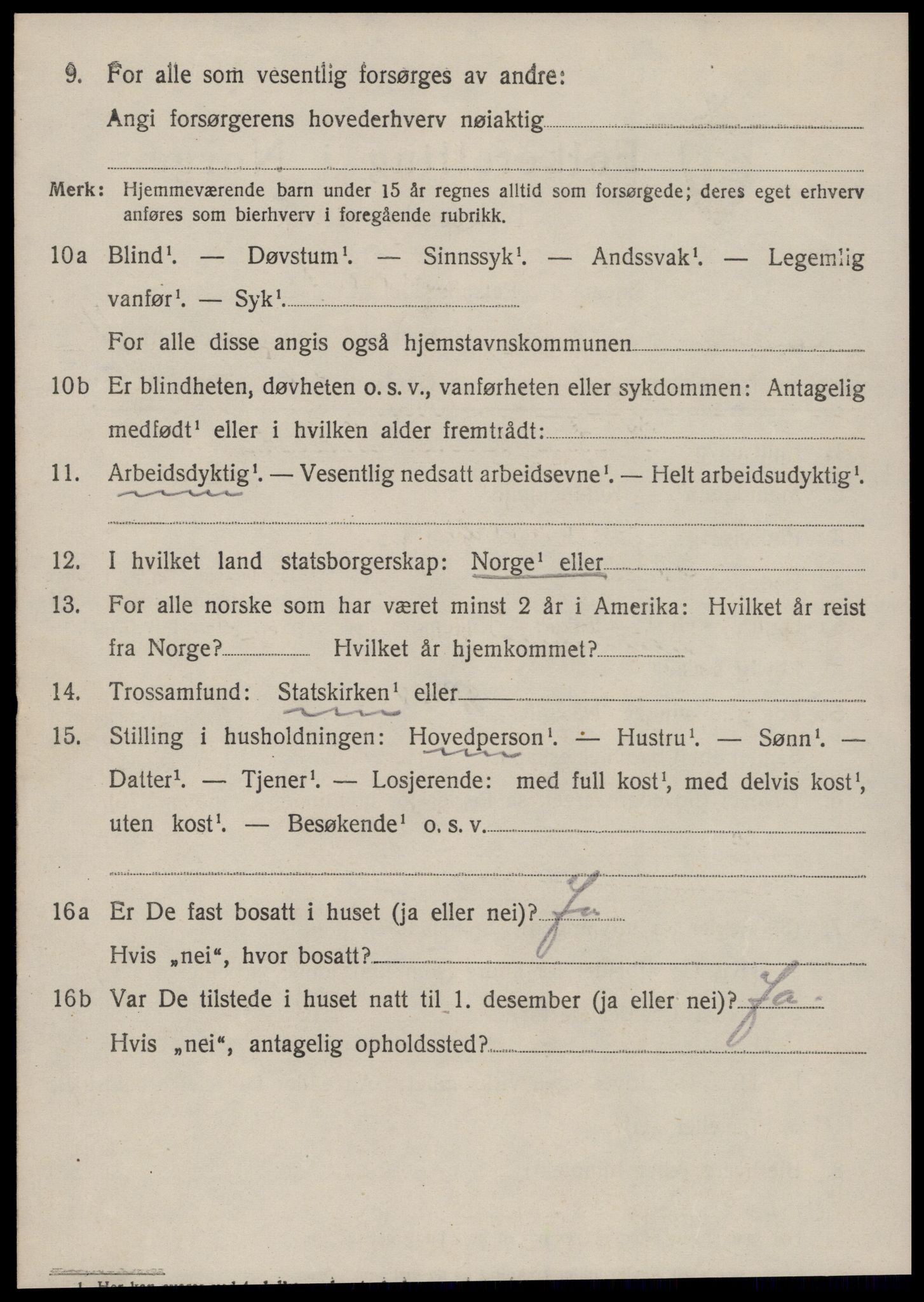 SAT, 1920 census for Borgund, 1920, p. 3861